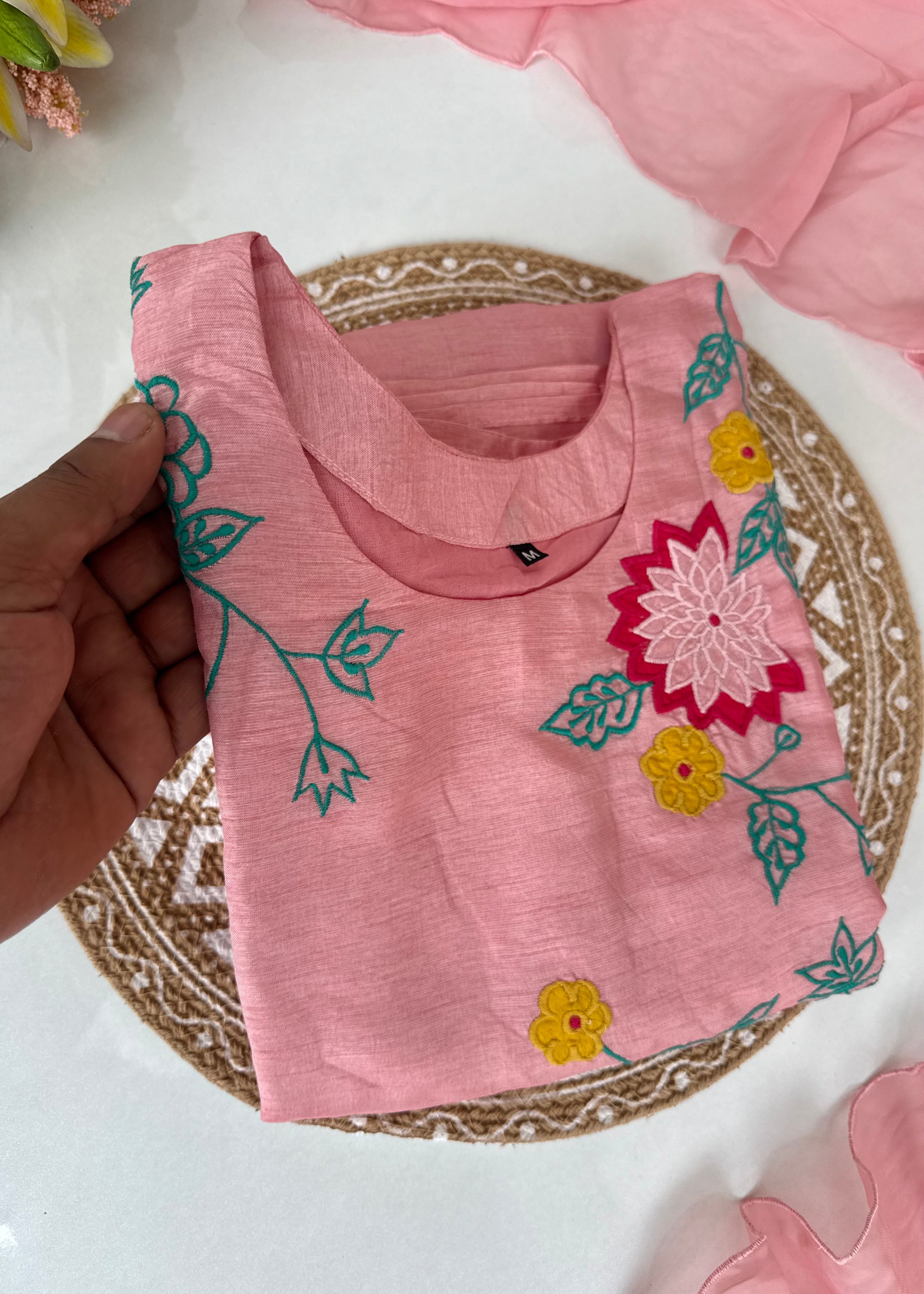 “Glory” Dola silk heavy Applique work kurta set