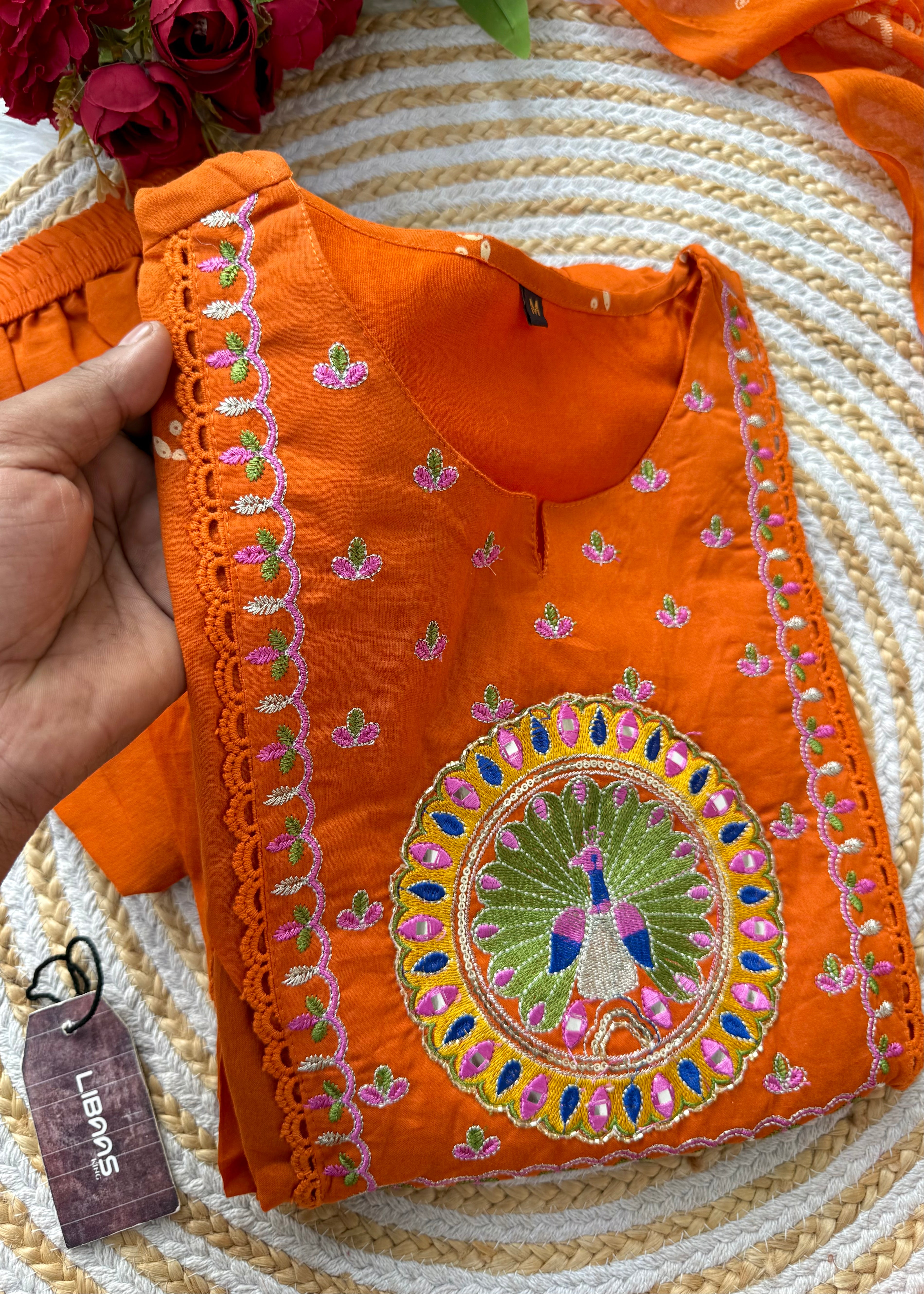 “SHYLA" Premium Mul cotton embroidered work Anarkali suit