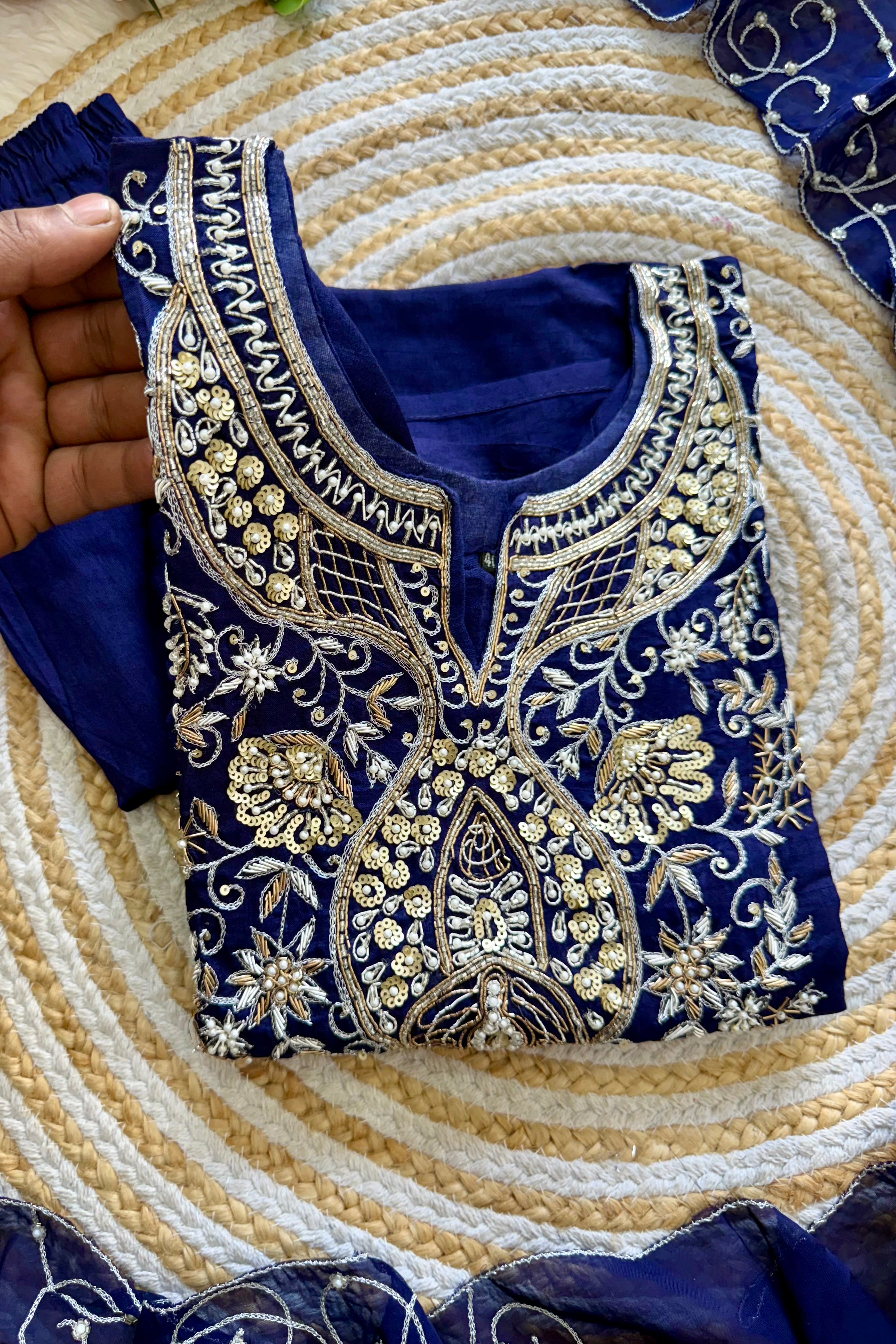 “SUZAIN” A very beautiful festival wear special blue set