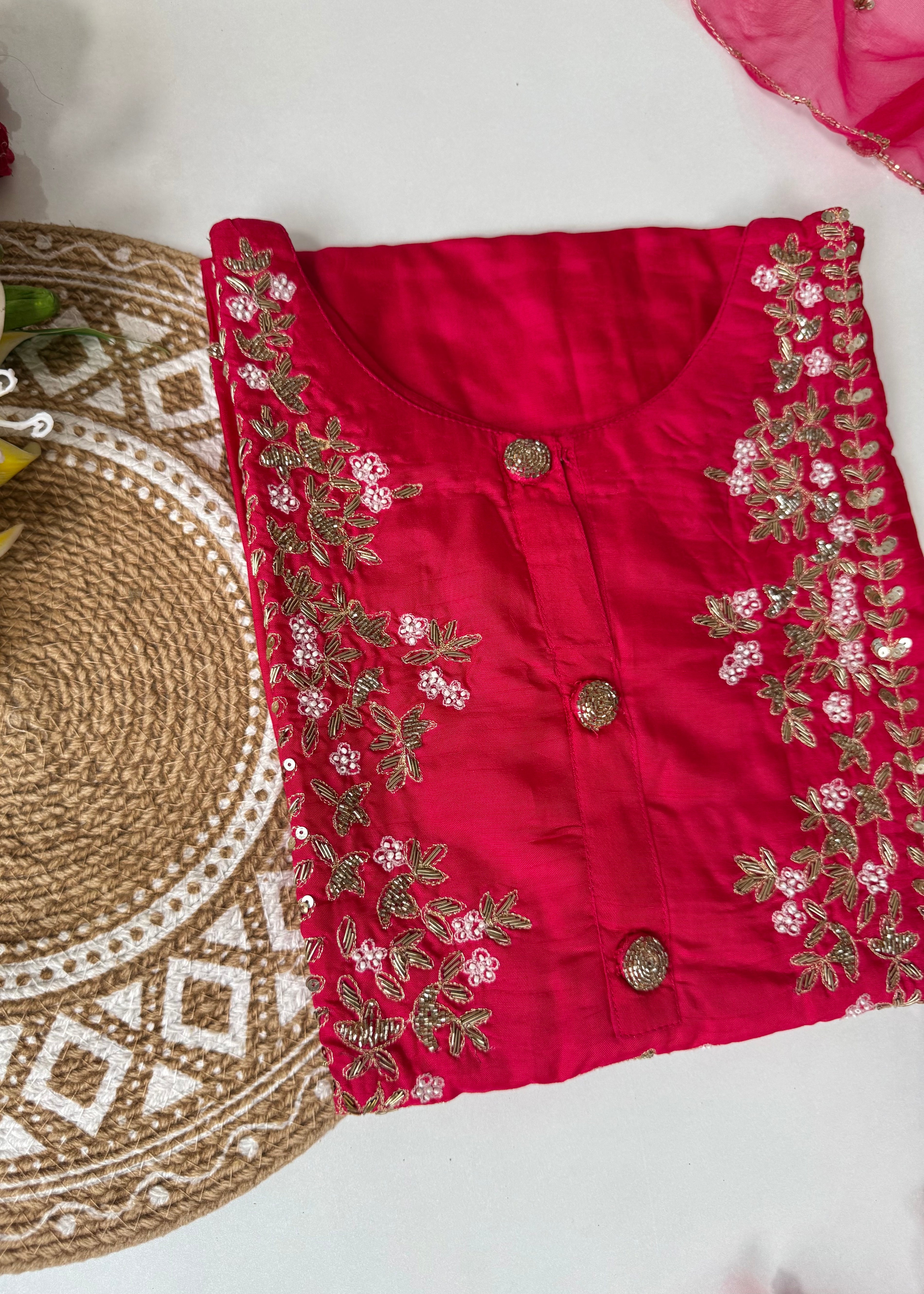 “Jaya” Graceful Dola Silk Handwork Suit Set ✨