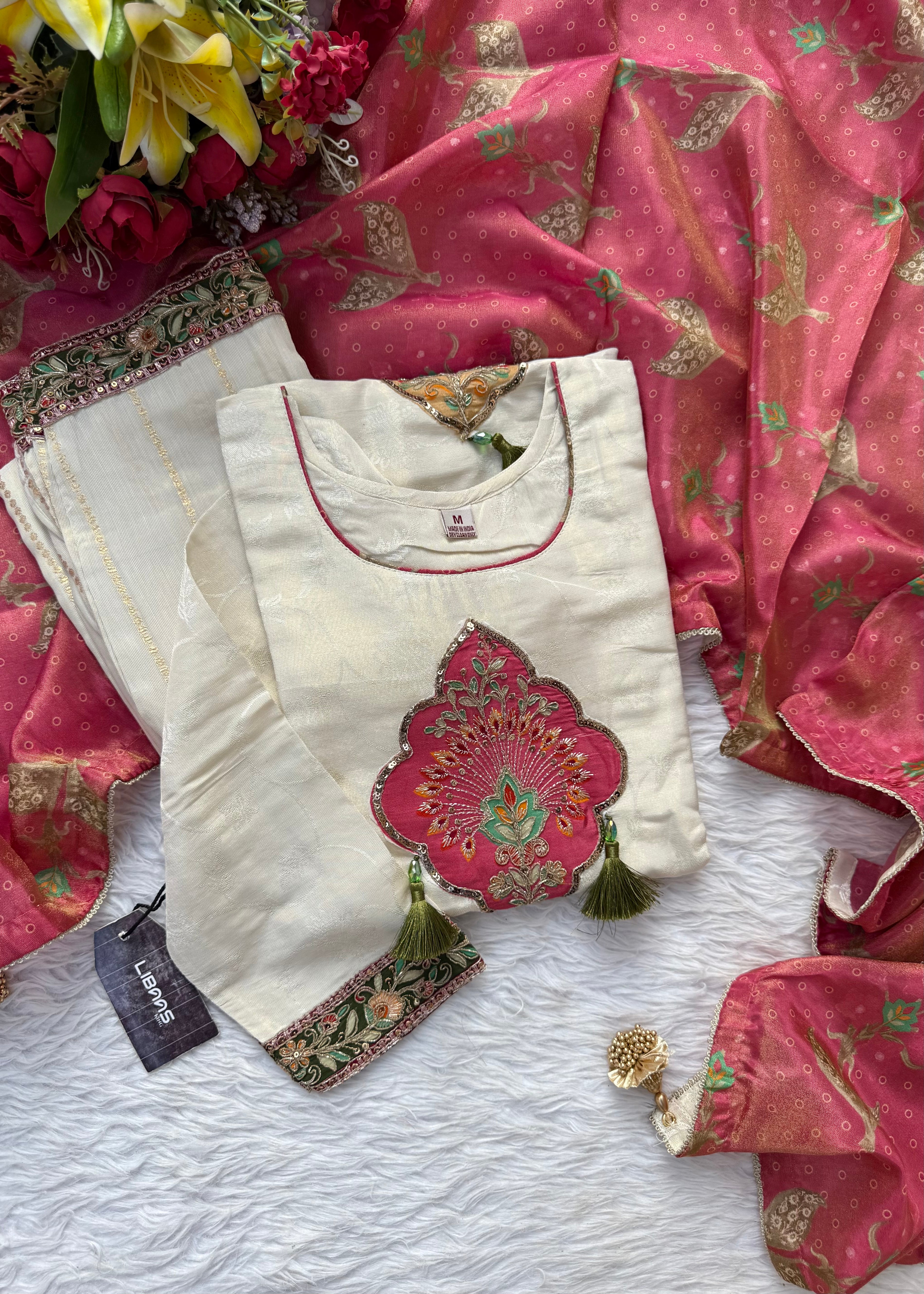 “DISHA” Beautiful Shimmer silk party wear suit set