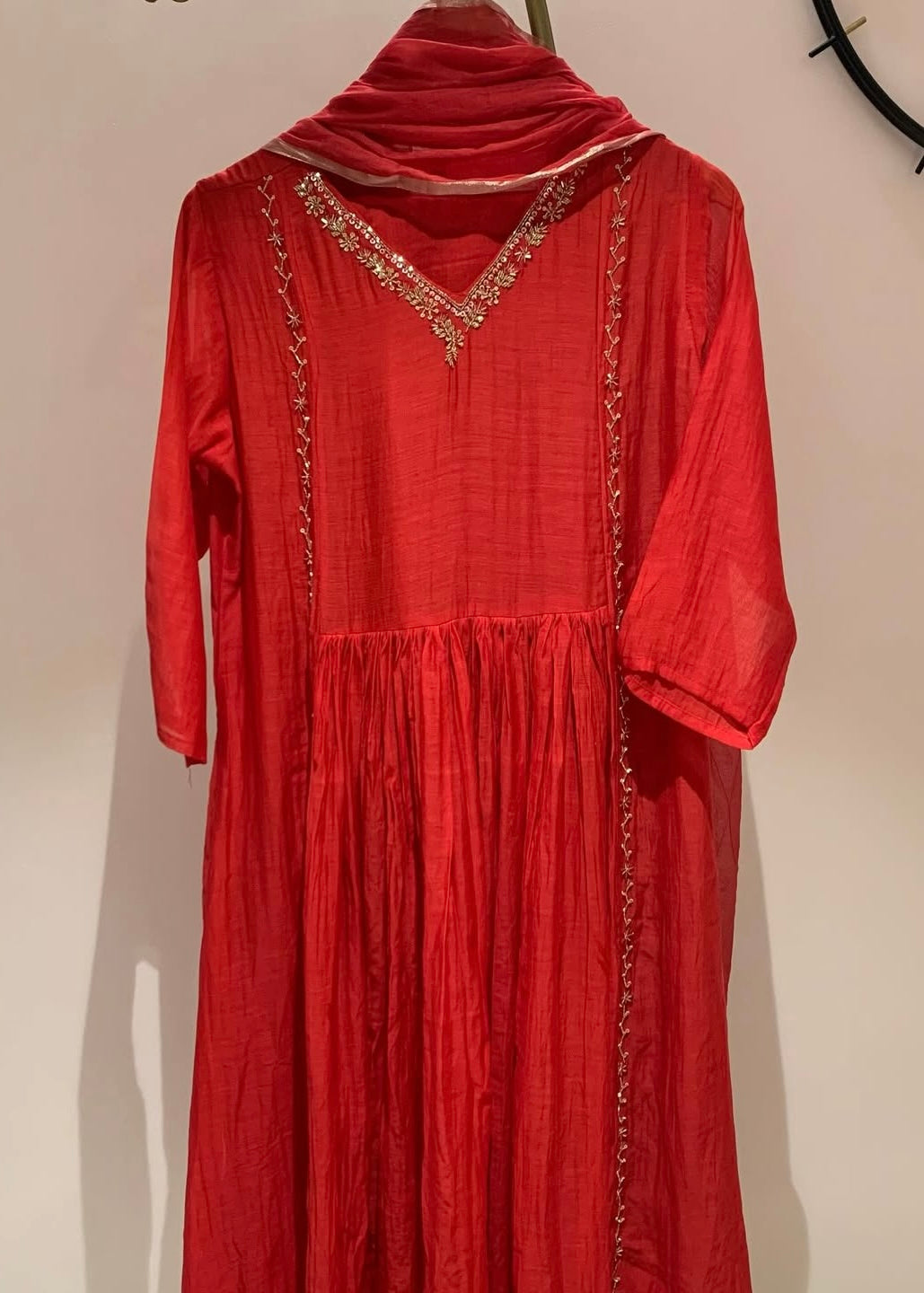 “Melory” Premium Mul Chanderi party wear anarkali kurta set