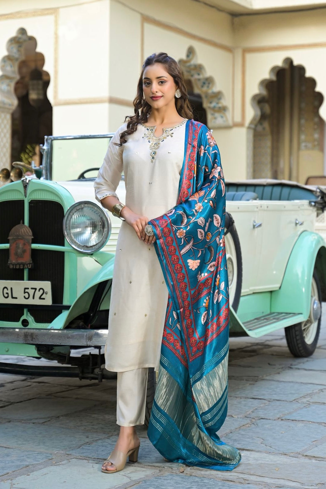 “ADYA” A very beautiful festival wear gajji silk suit