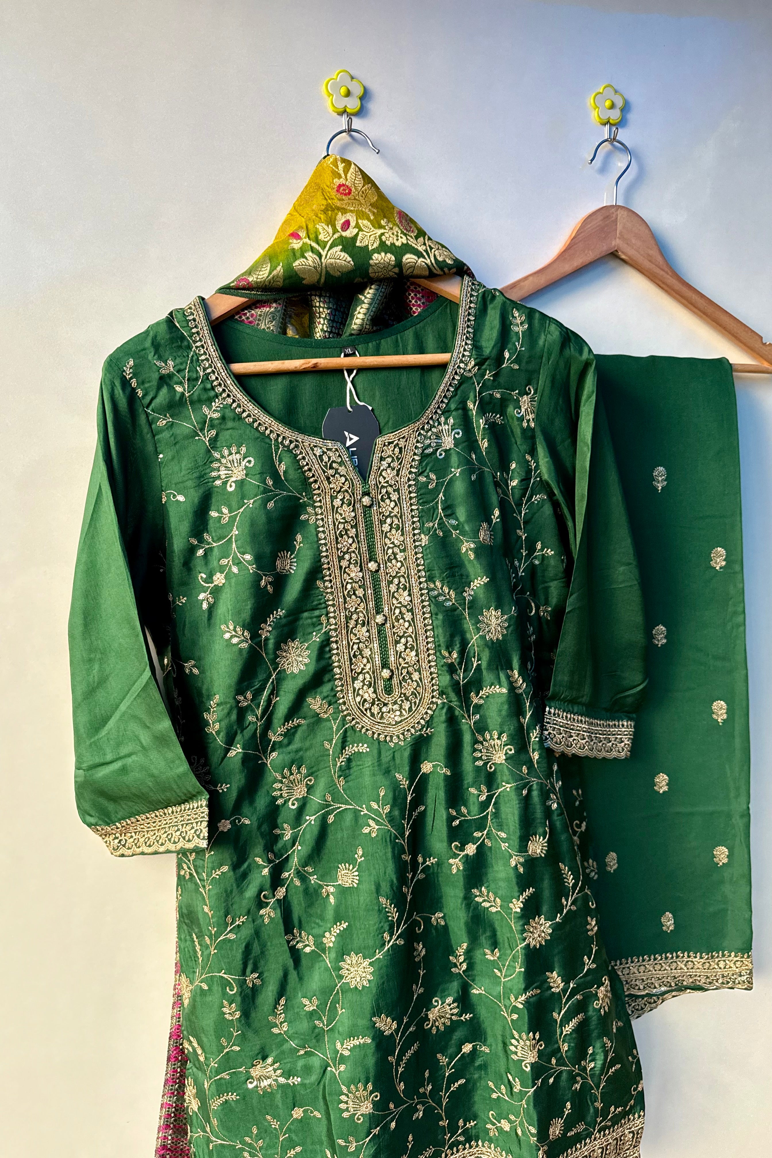 “AYAT” Festive wear Jacquard silk kurta palazzo set