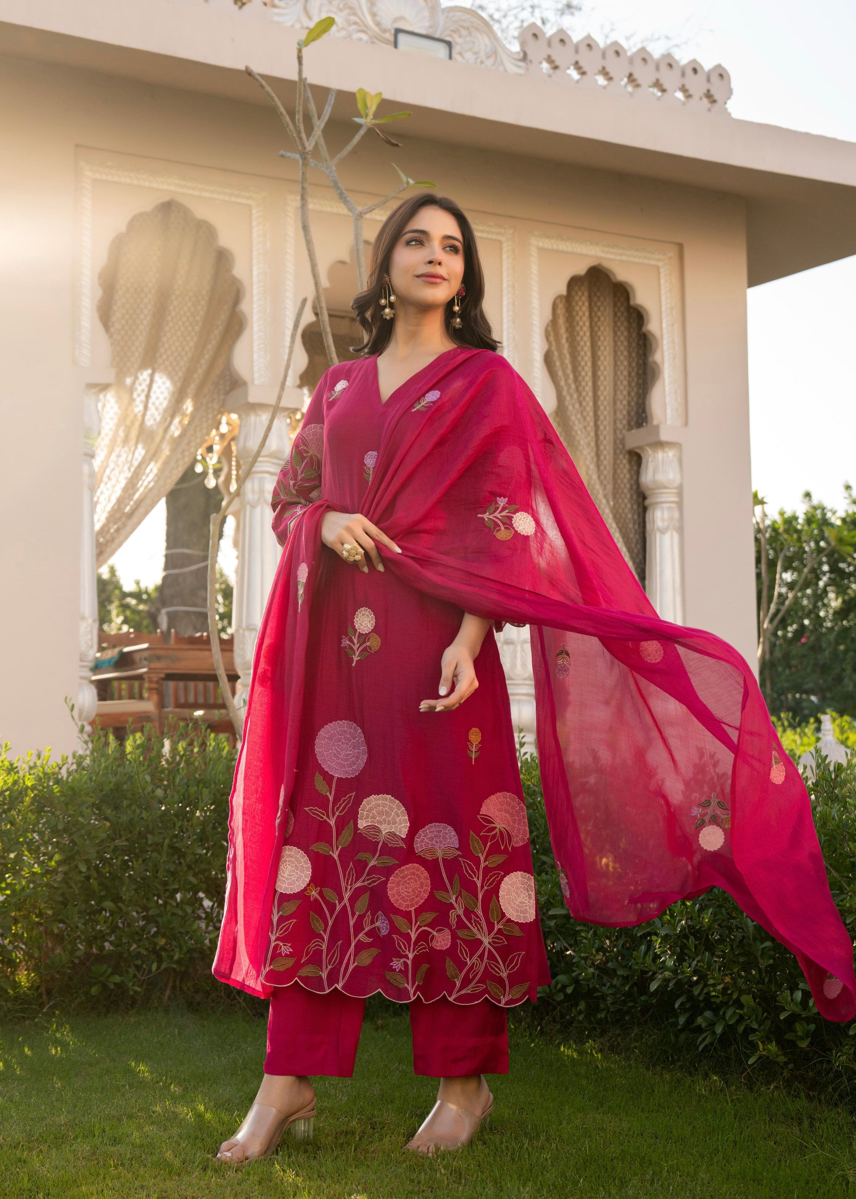 “NAVI” Premium Mul Chanderi party wear kurta set