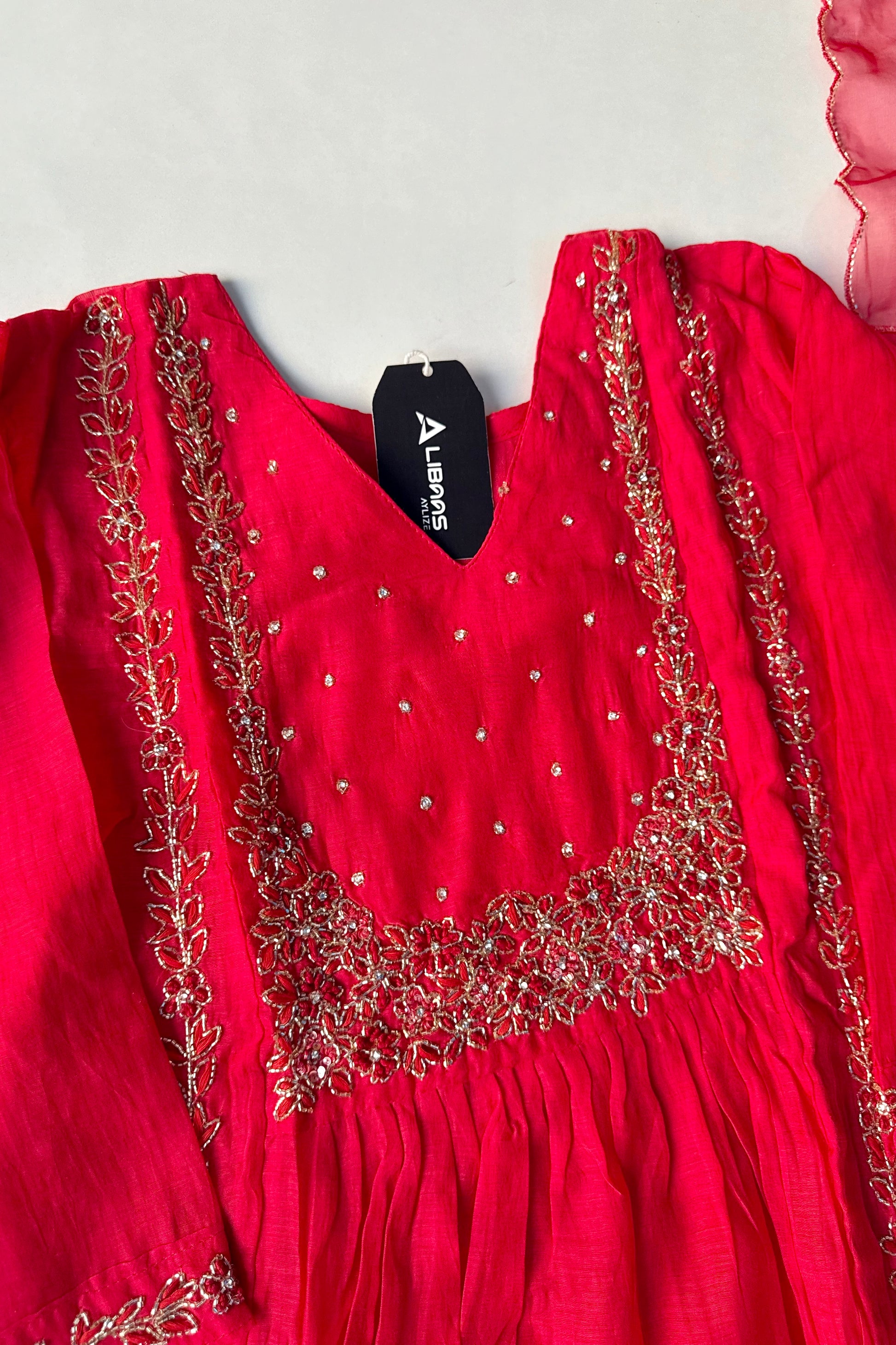 “Ayza” Premium Green Mul Chanderi A Line Suit set 🛍️