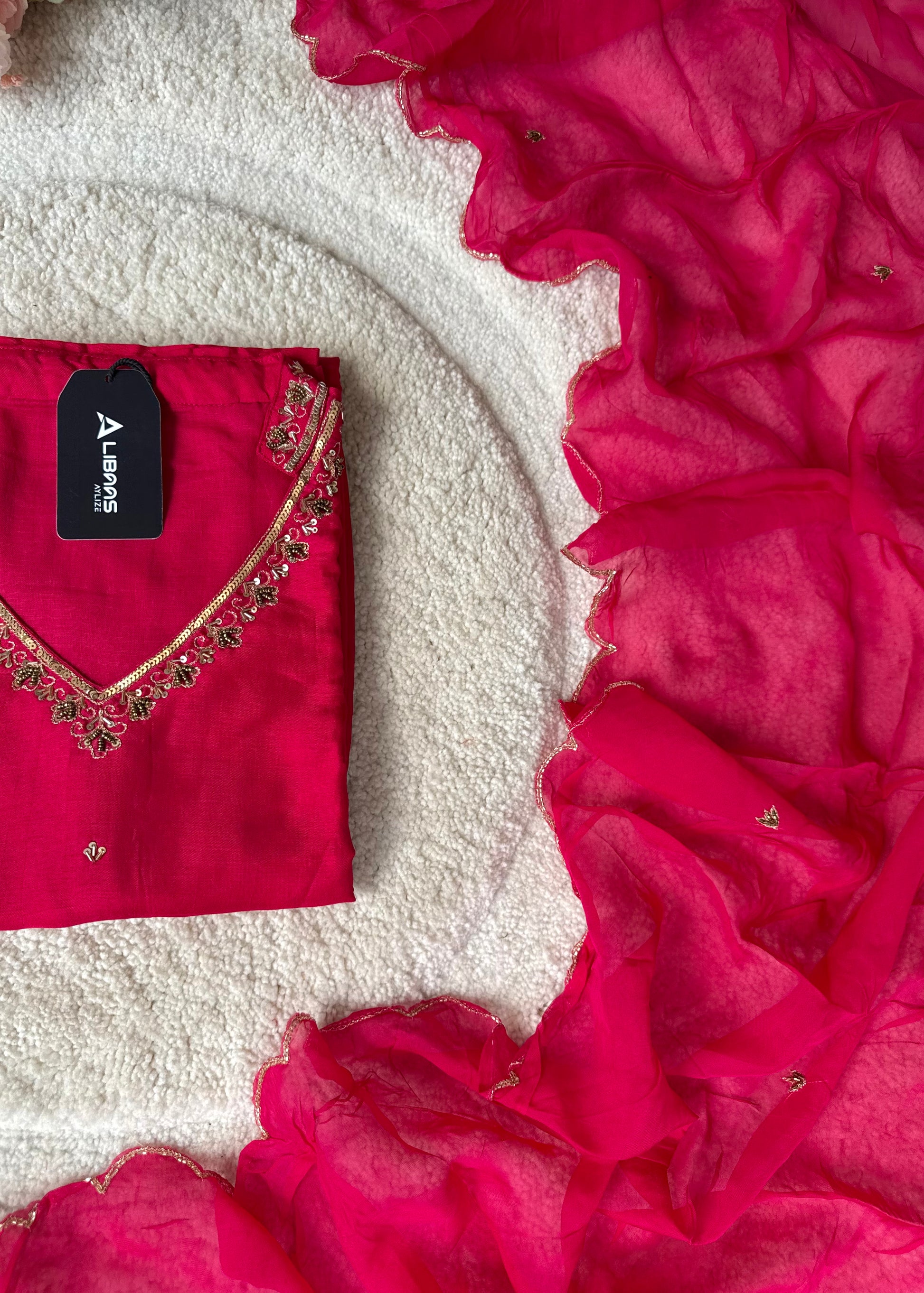 “Rani” Latest Dola silk handwork kurta set