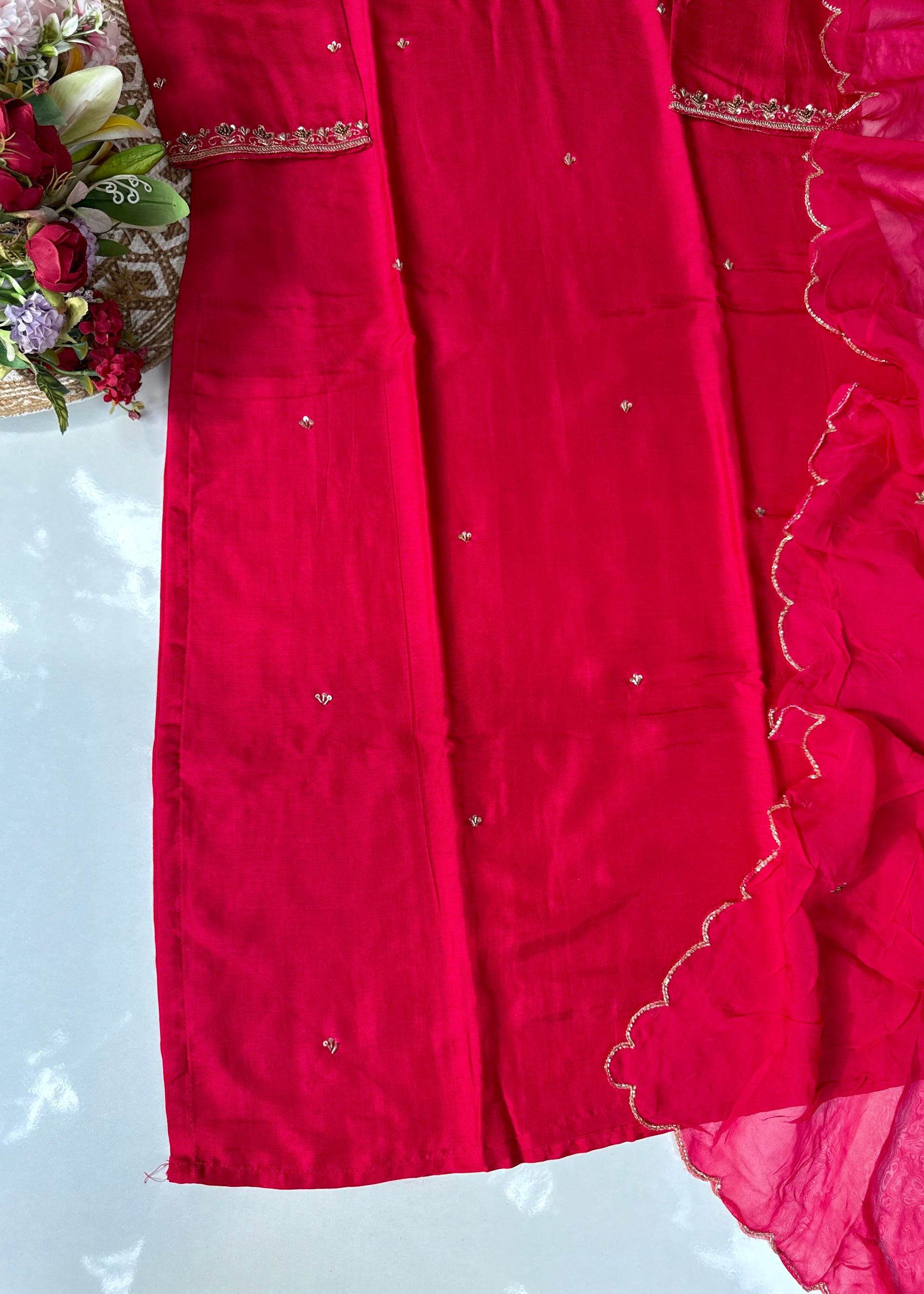 “Rani” Latest Dola silk handwork kurta set