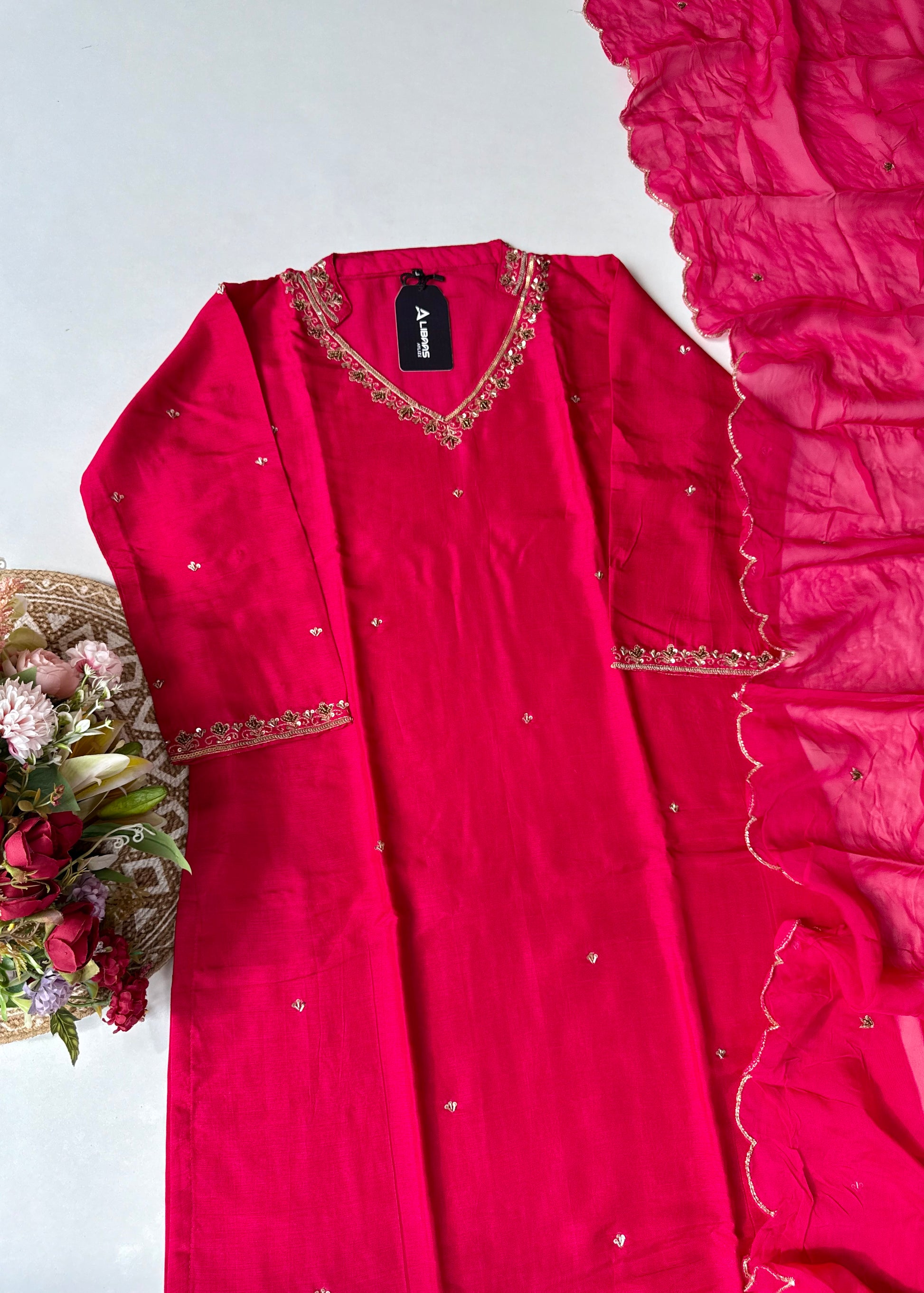 “Rani” Latest Dola silk handwork kurta set