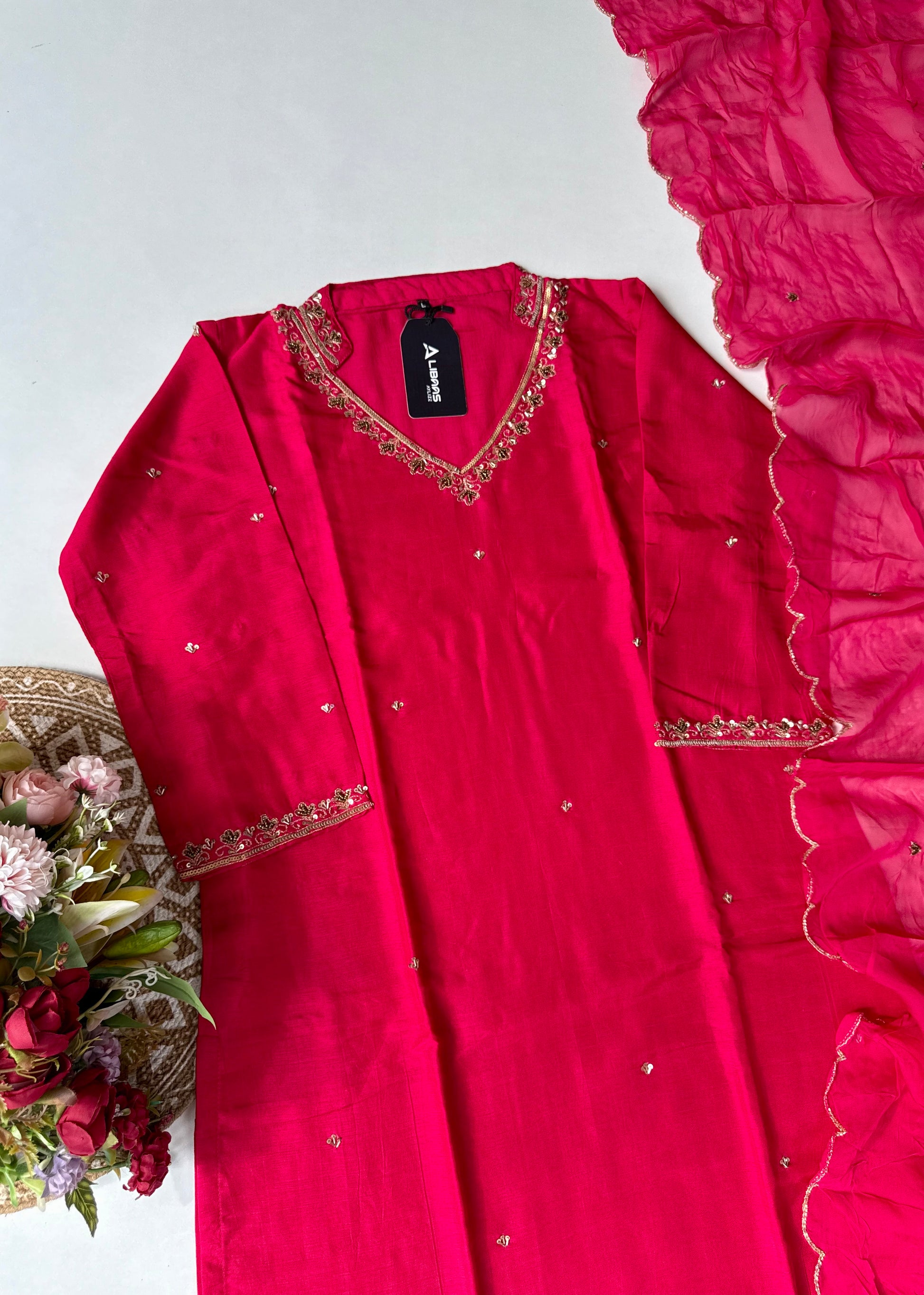 “Rani” Latest Dola silk handwork kurta set