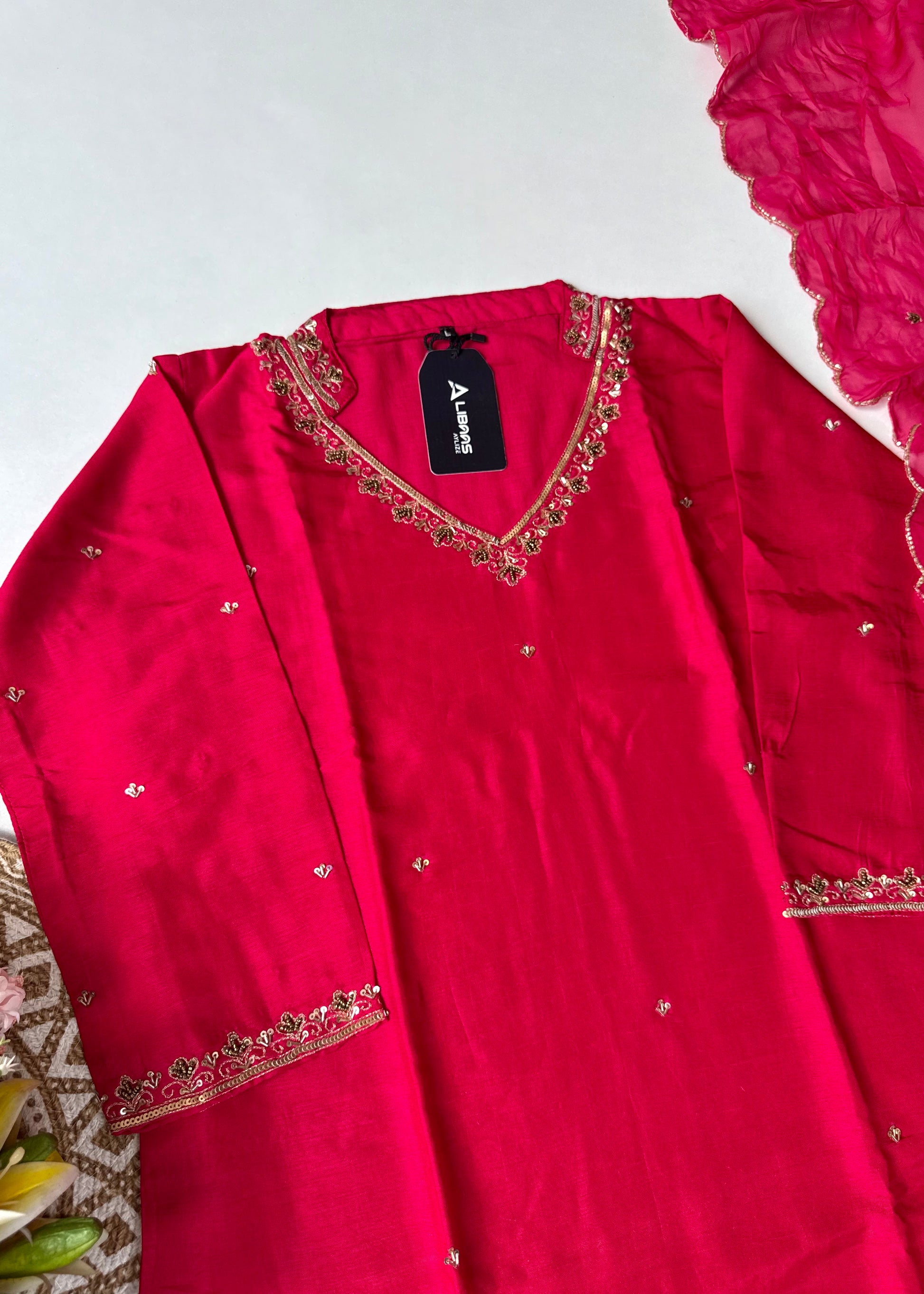 “Rani” Latest Dola silk handwork kurta set