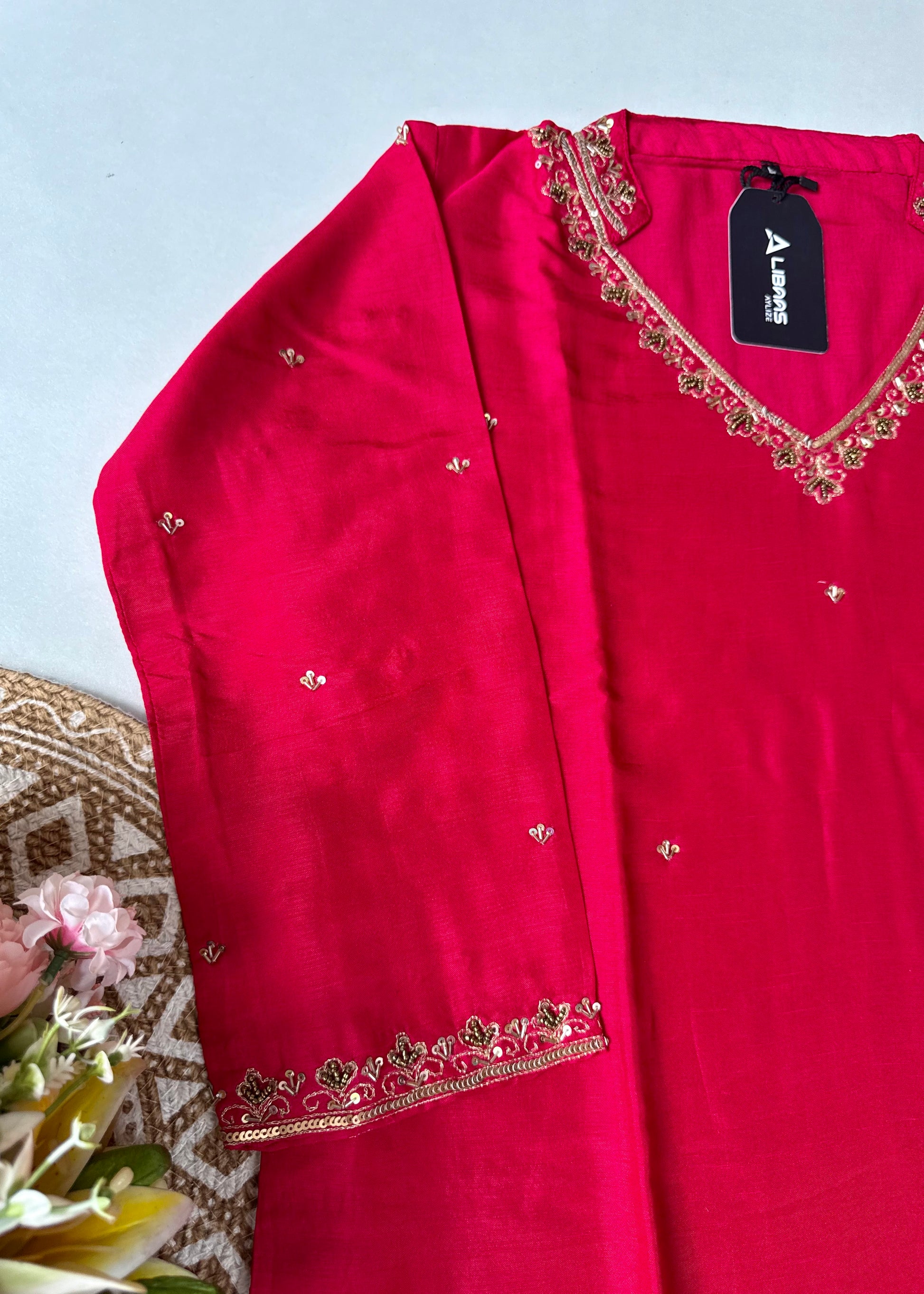 “Rani” Latest Dola silk handwork kurta set