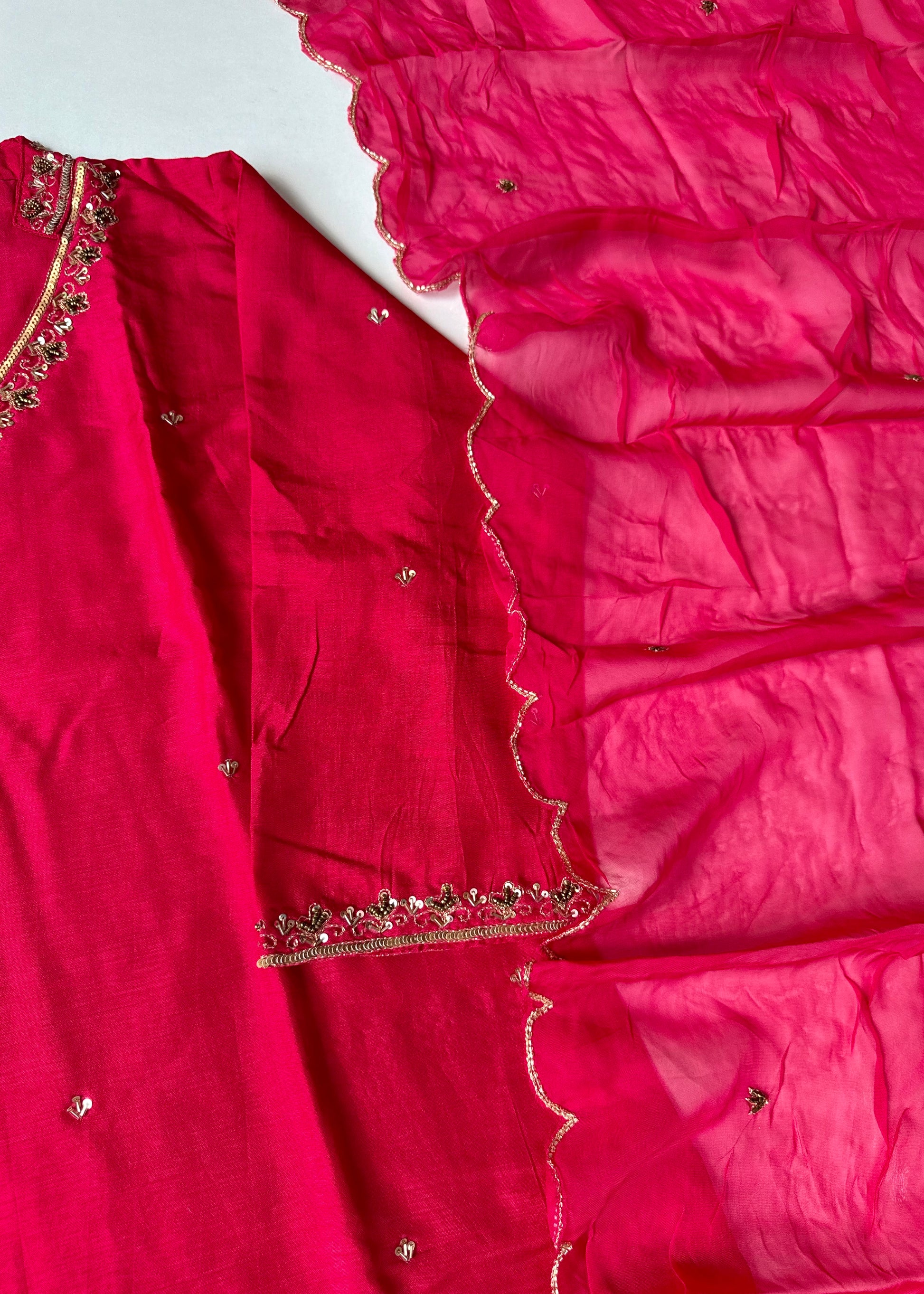 “Rani” Latest Dola silk handwork kurta set