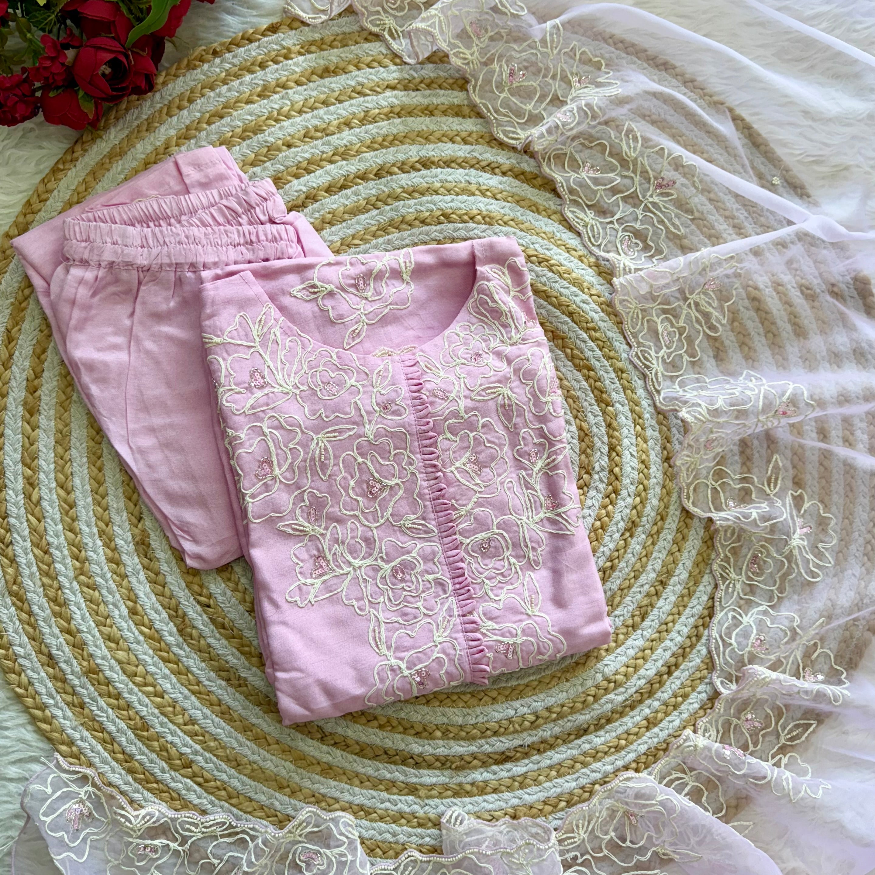 "Abeer" A very beautiful A line handwork suit set