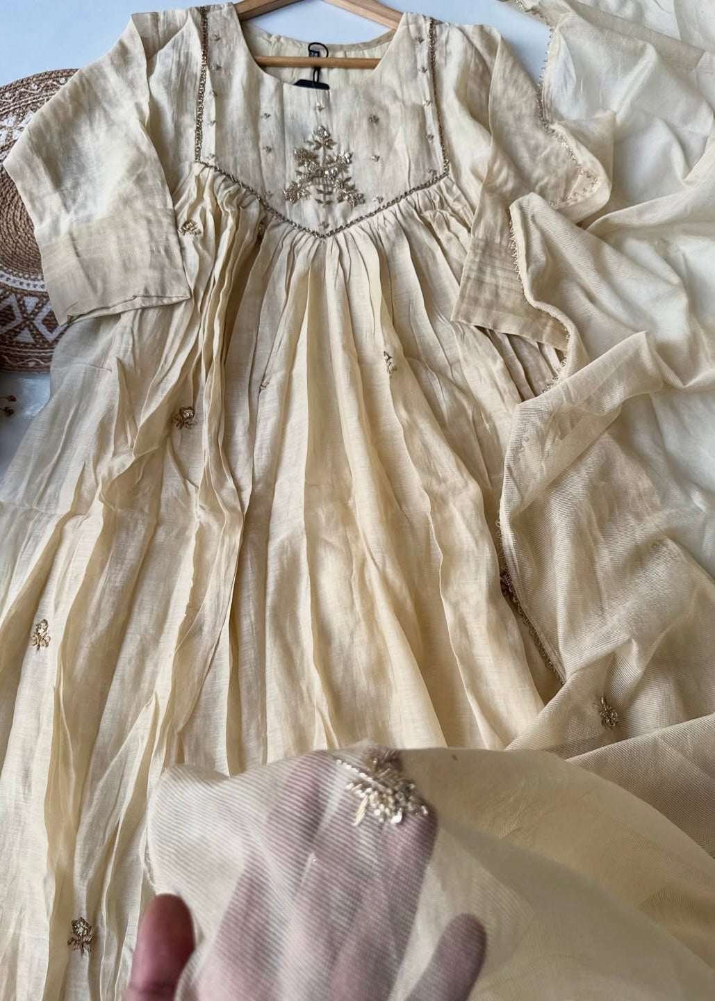 “Oviya” Latest Mul Chanderi Anarkali Suit Set