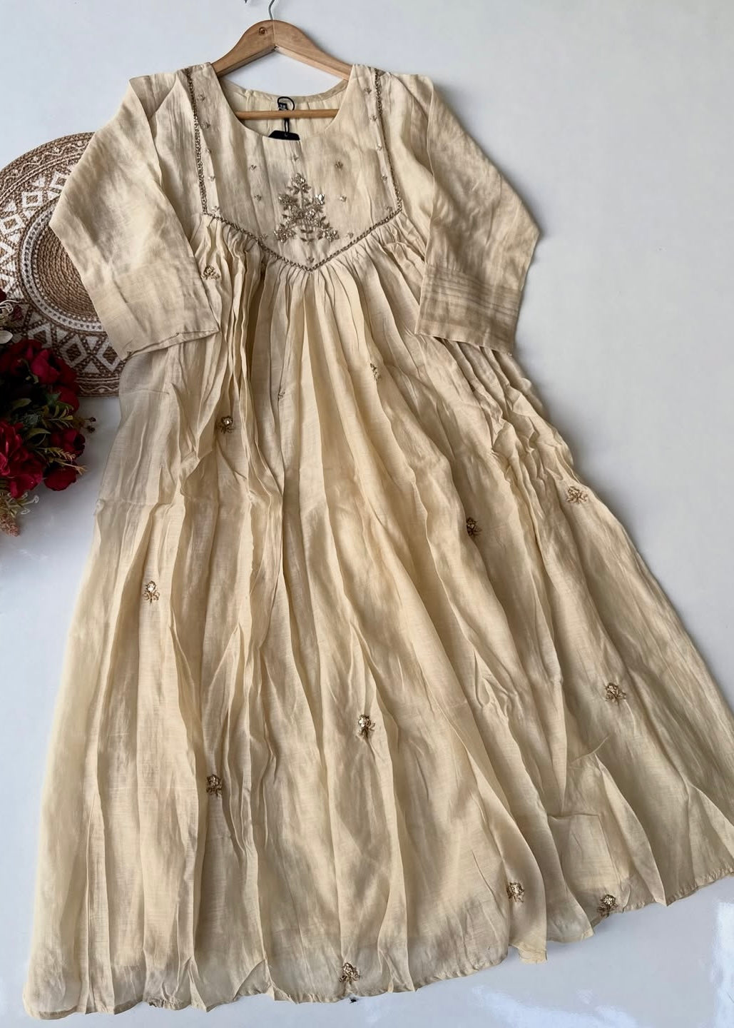 “Oviya” Latest Mul Chanderi Anarkali Suit Set