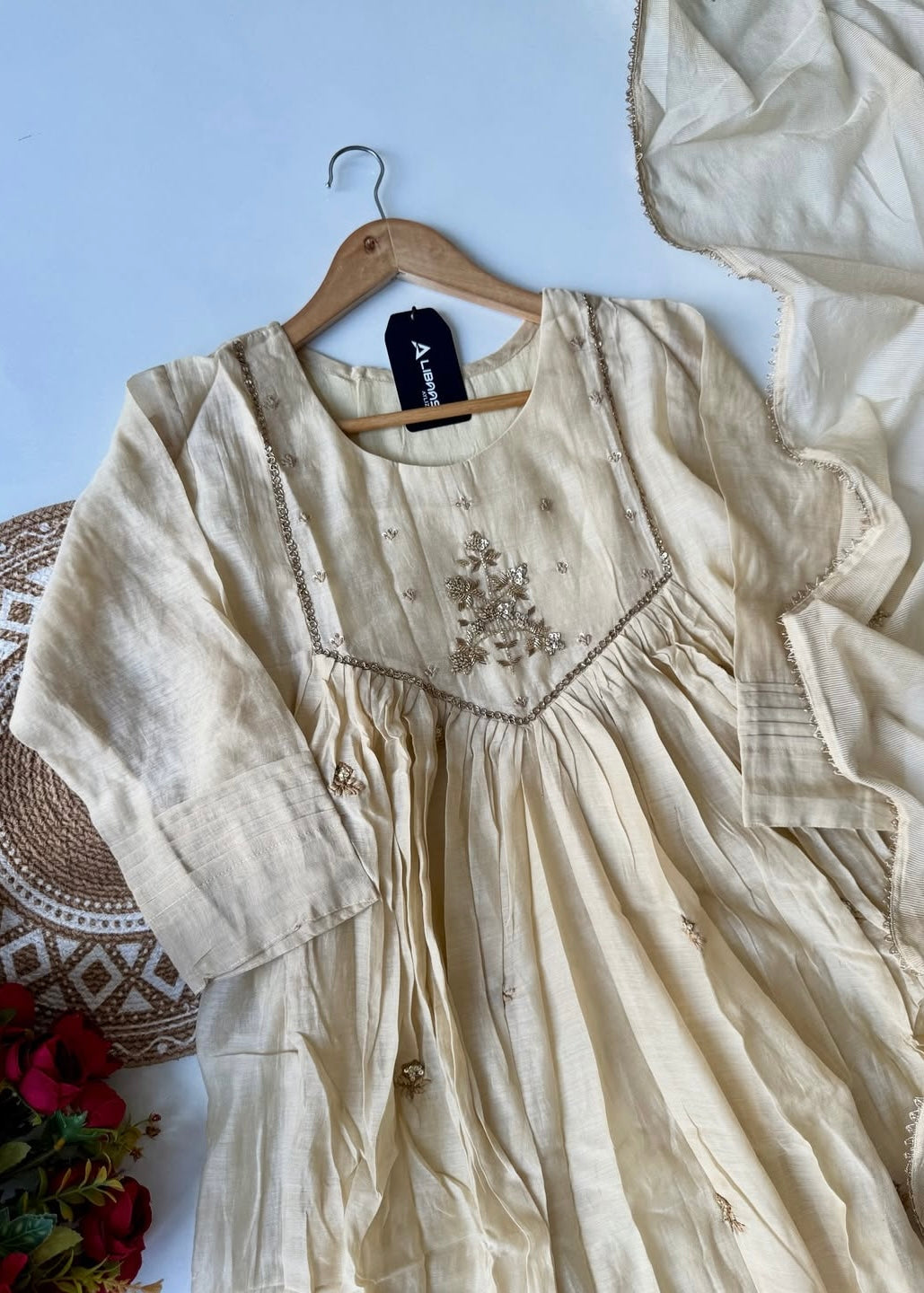 “Oviya” Latest Mul Chanderi Anarkali Suit Set