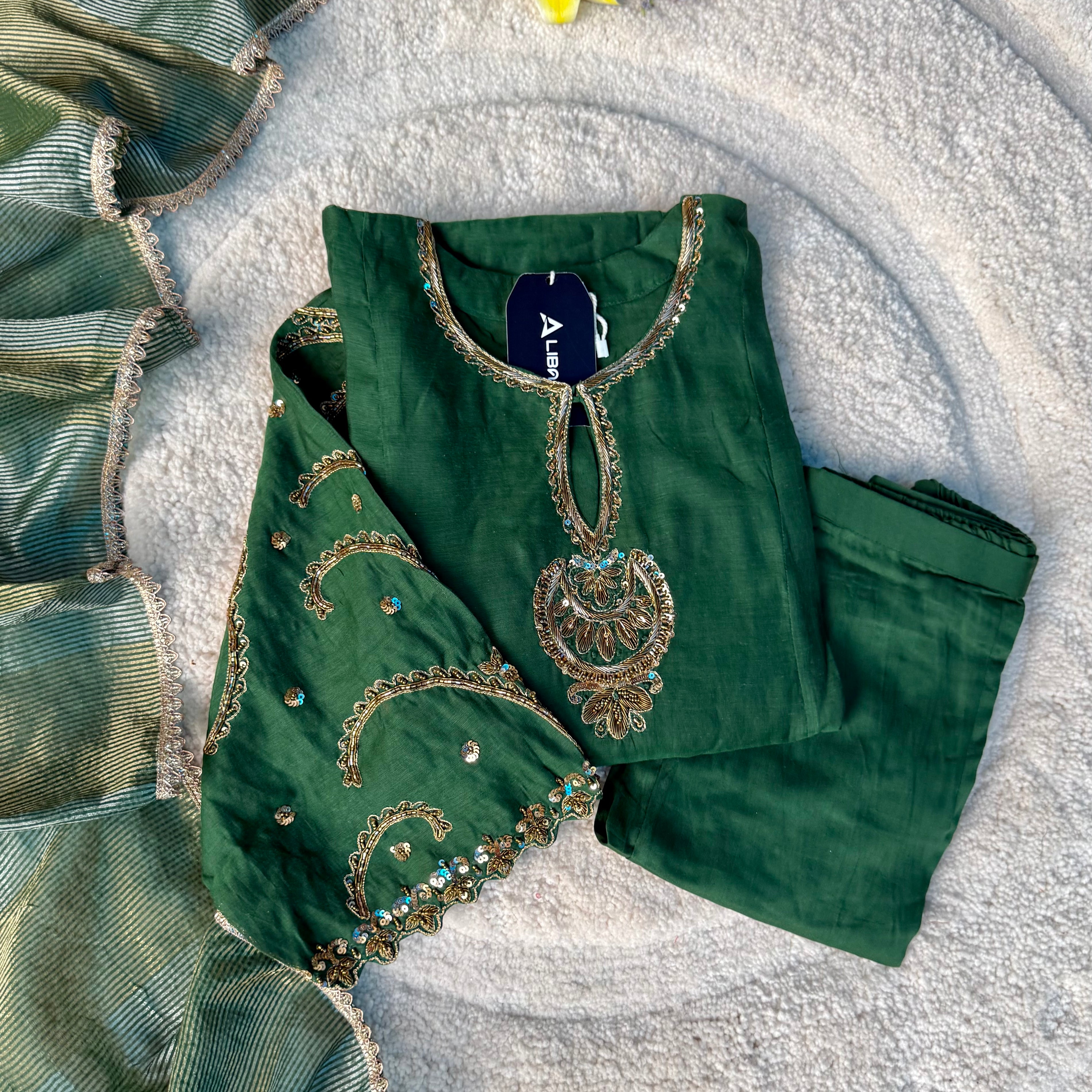 “Myra” Premium Mul Chanderi A line Anarkali Kurta Set