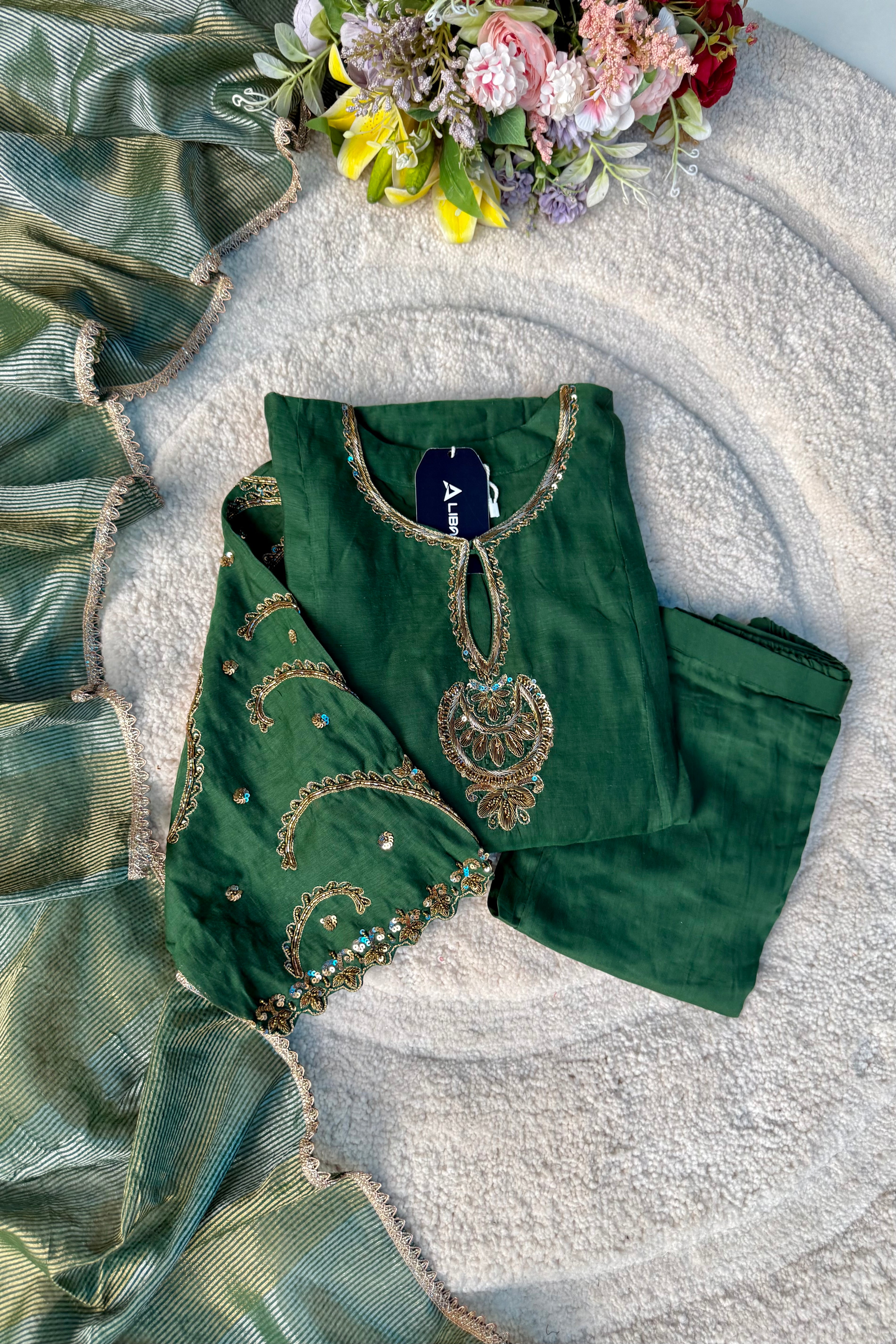 “Myra” Premium Mul Chanderi A line Anarkali Kurta Set