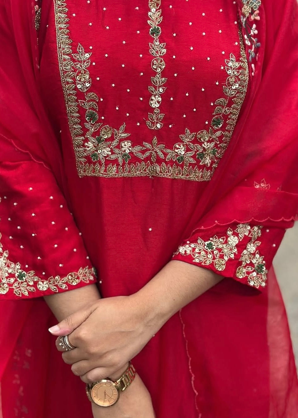 “ALKA” A very beautiful piece with zardozi & zari handwork set