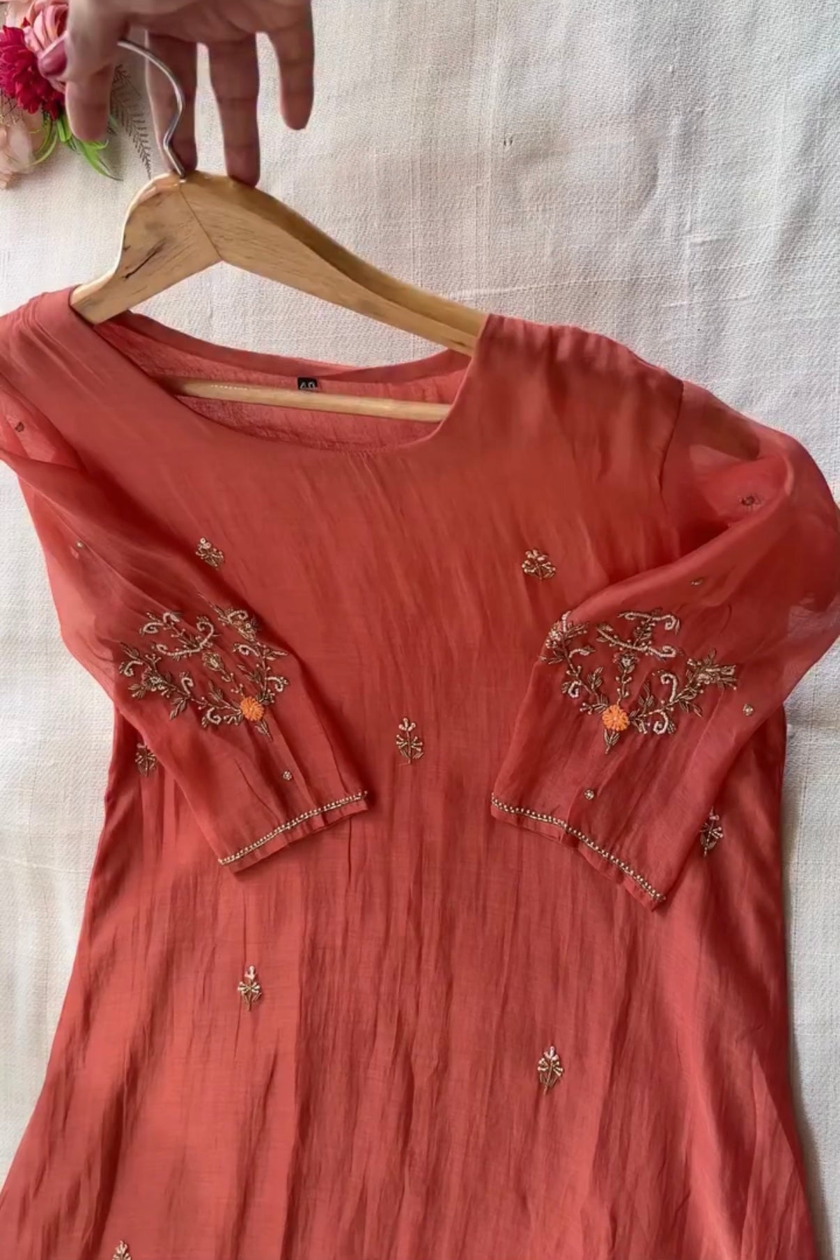 “Iqrah” premium Mul-Chanderi Party wear A Line suit set