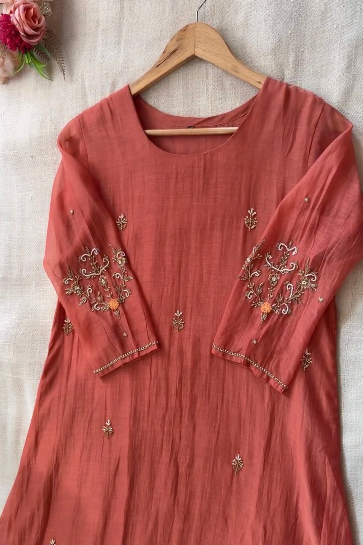 “Iqrah” premium Mul-Chanderi Party wear A Line suit set