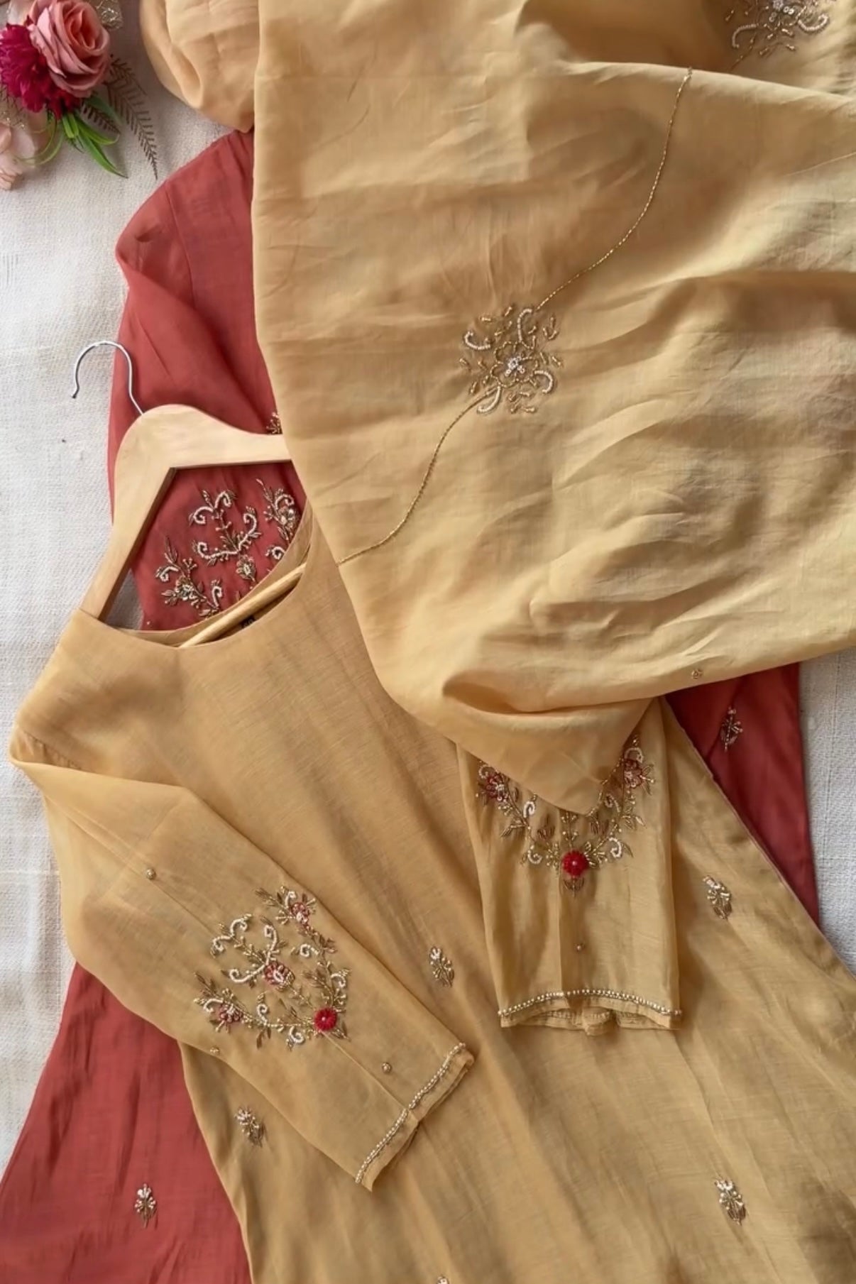 “Iqrah” premium Mul-Chanderi Party wear A Line suit set