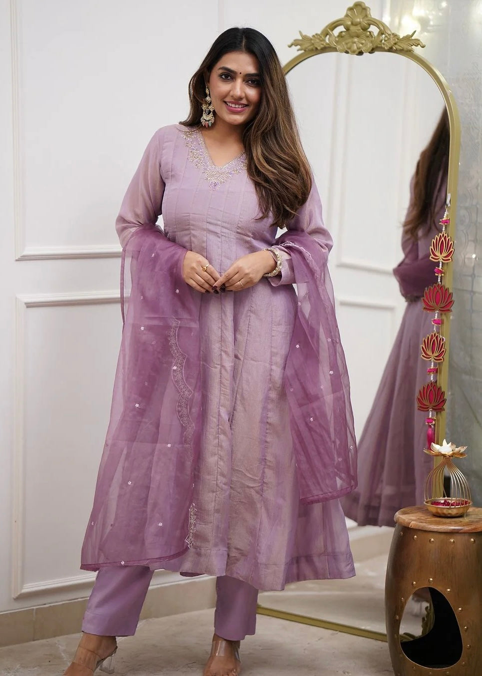“Pakiza” Latest premium Tissue silk anarkali suit