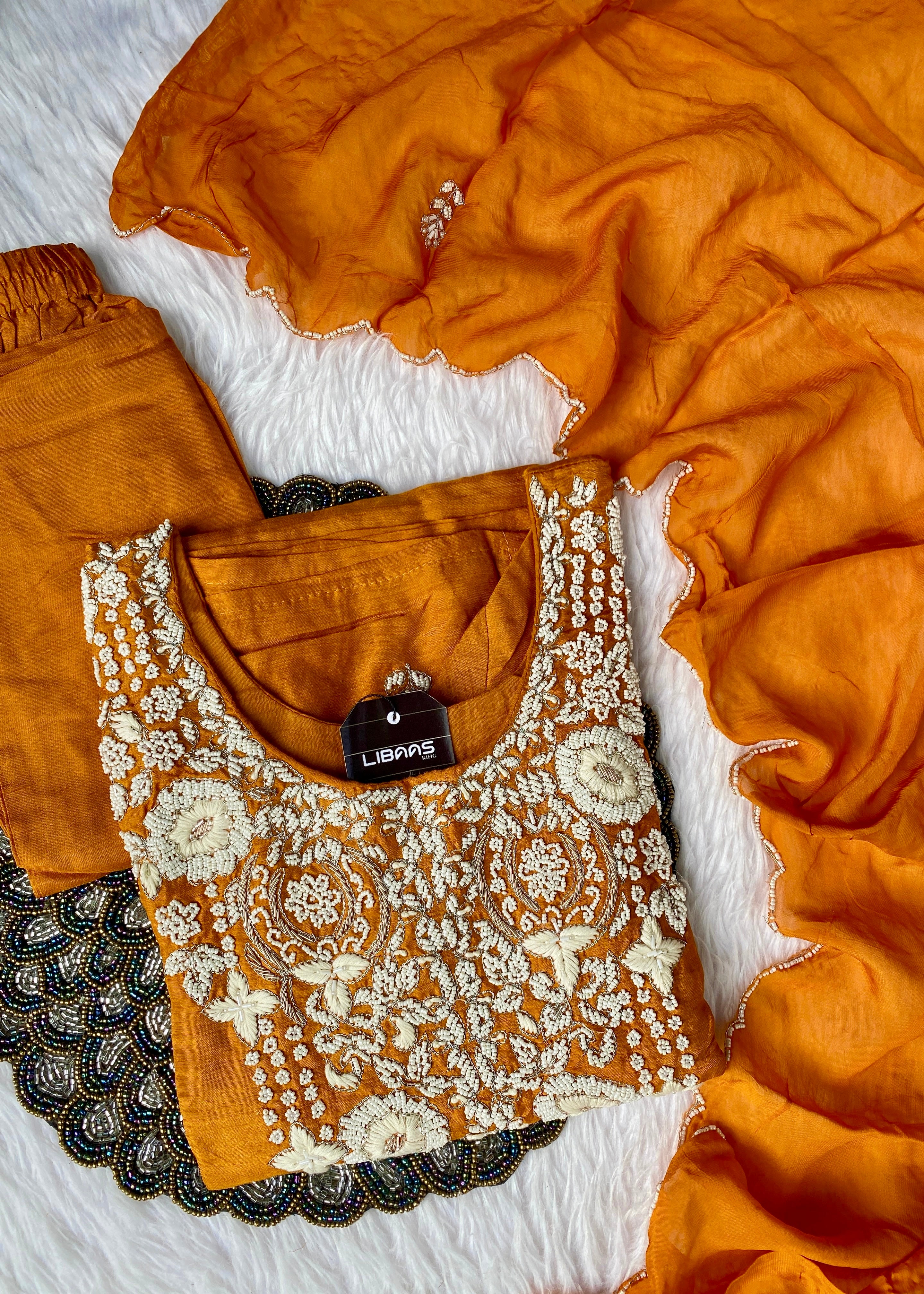 “ SUHANA” A very beautiful festival wear special rust orange set