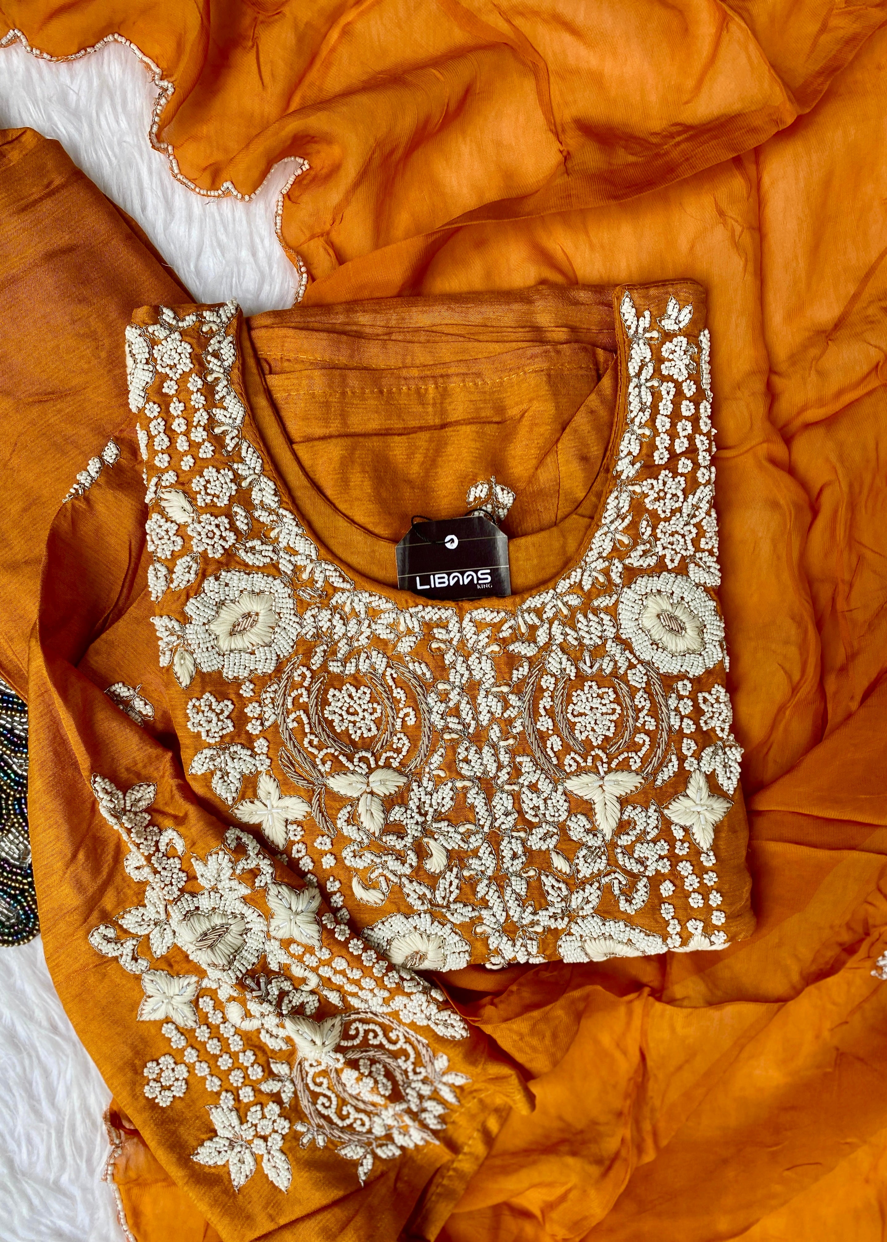 “ SUHANA” A very beautiful festival wear special rust orange set
