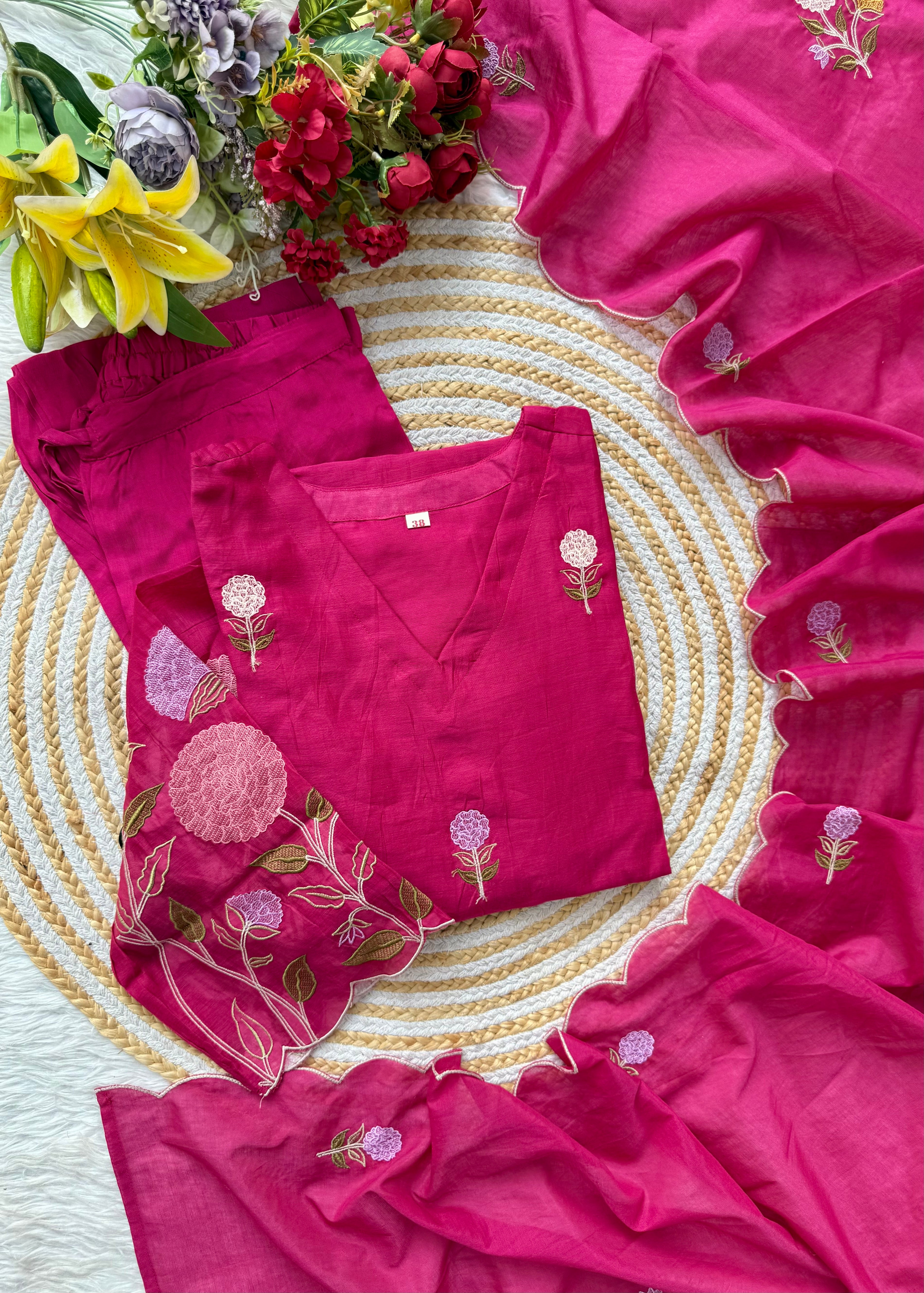 “NAVI” Premium Mul Chanderi party wear kurta set