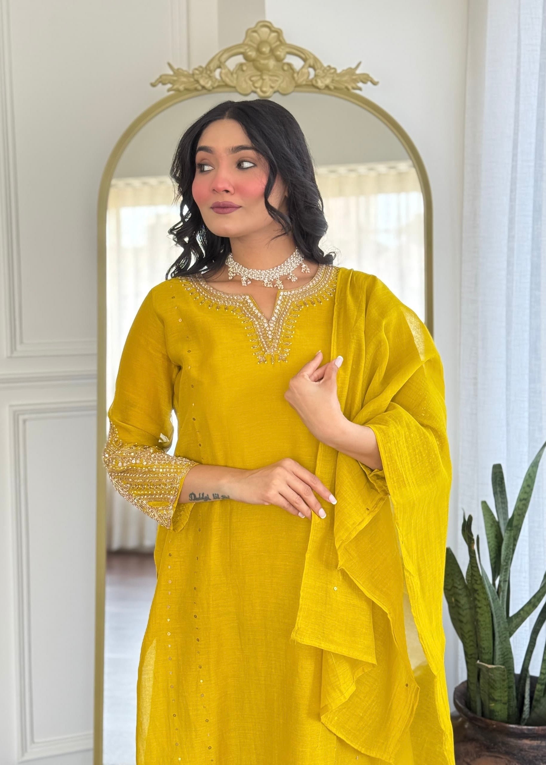 “KIARA” Premium Mul Chanderi Anarkali kurta set