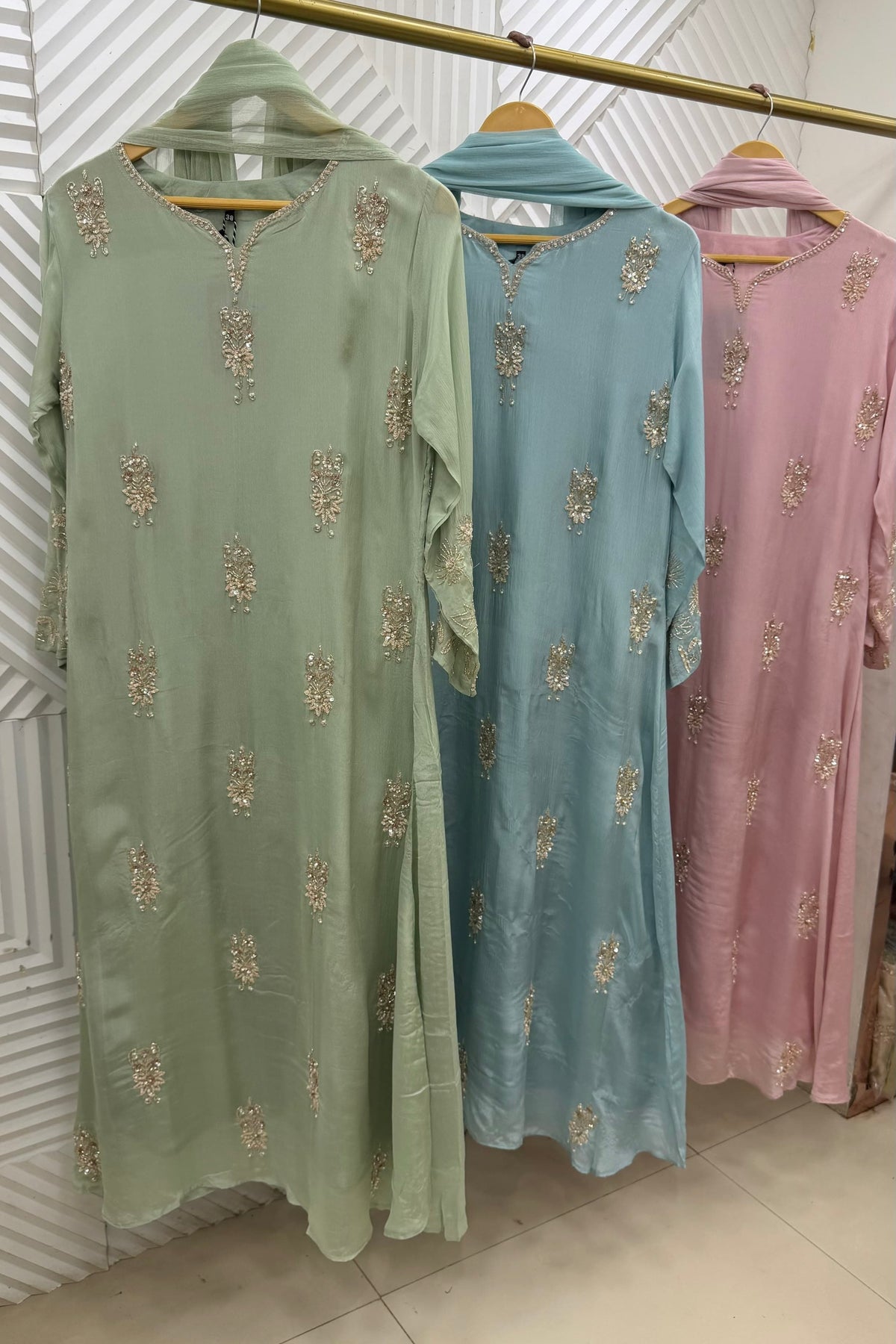 ✨Jagmag - Diwali Special Chinnon A-Line Kurta set