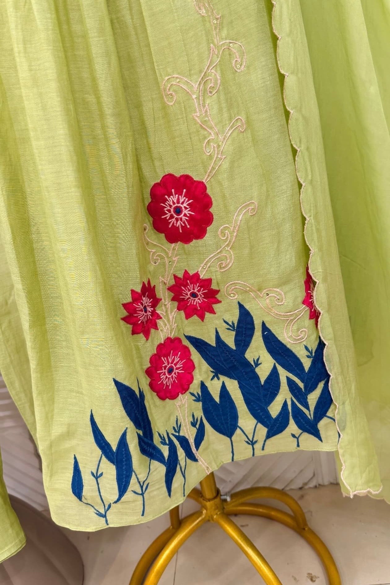 🛍️”Haseen –  Premium Mul Chanderi A Line Kurta Set