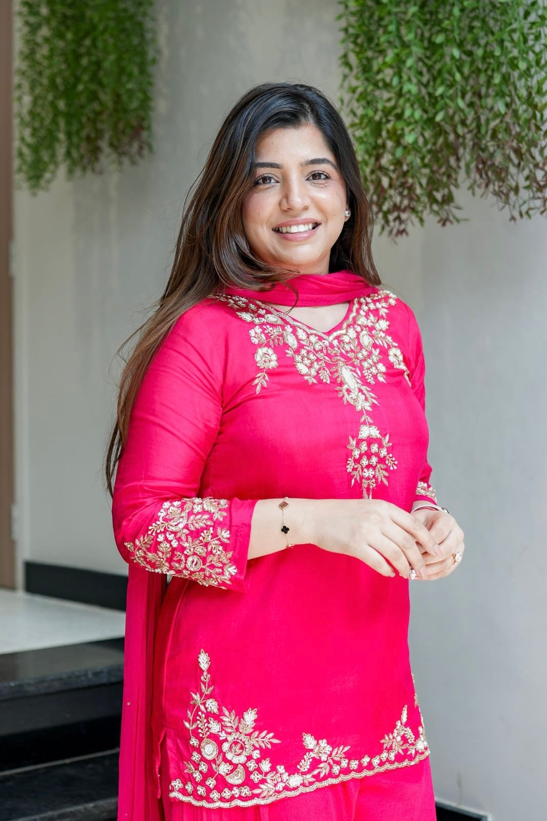 “Garara” Partywear special Dola Silk heavy Handworked Kurta Garara Set