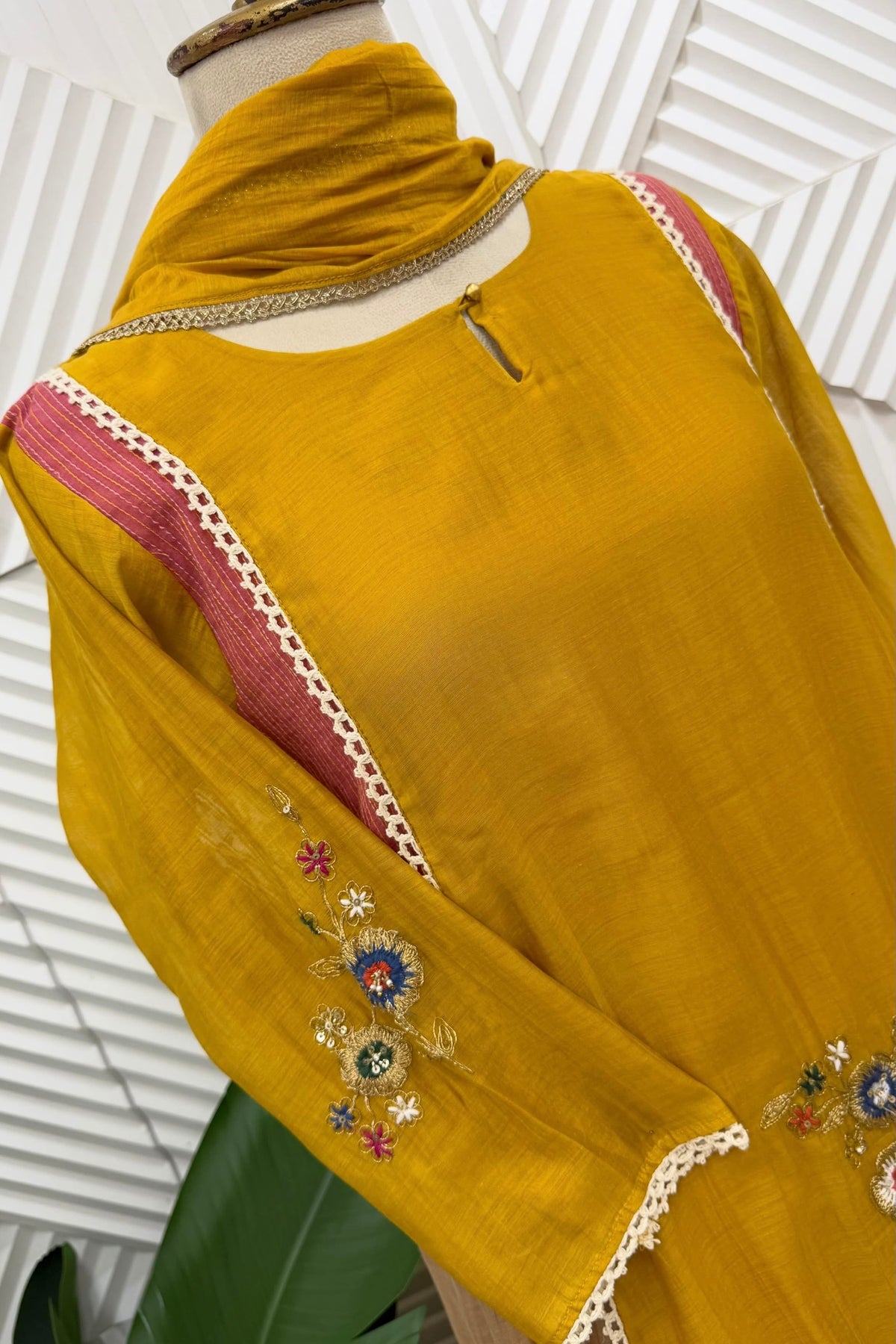✨Hope - Diwali Special Mul Chanderi A-Line Kurta set