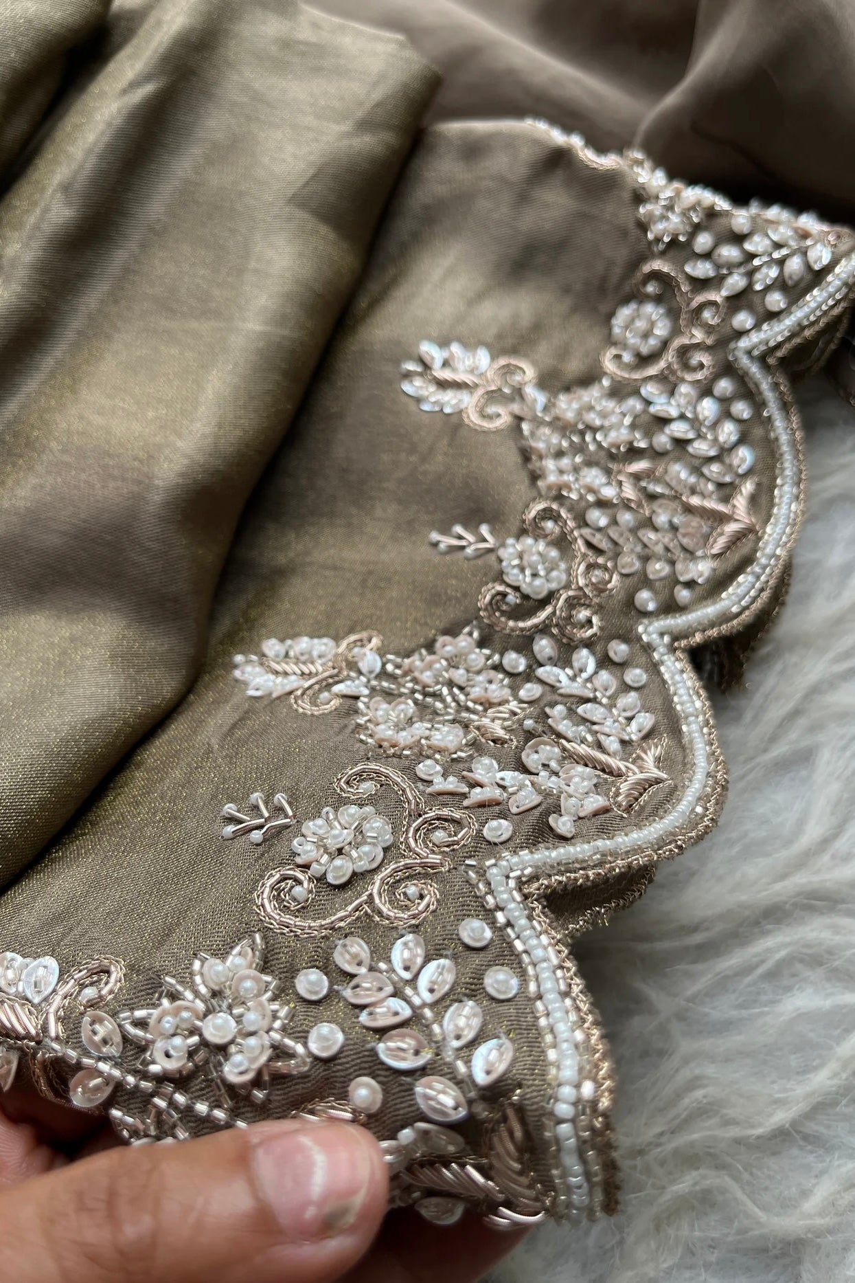 ✨Az002- Champagne Gold Tissue Divider Sharara Suit