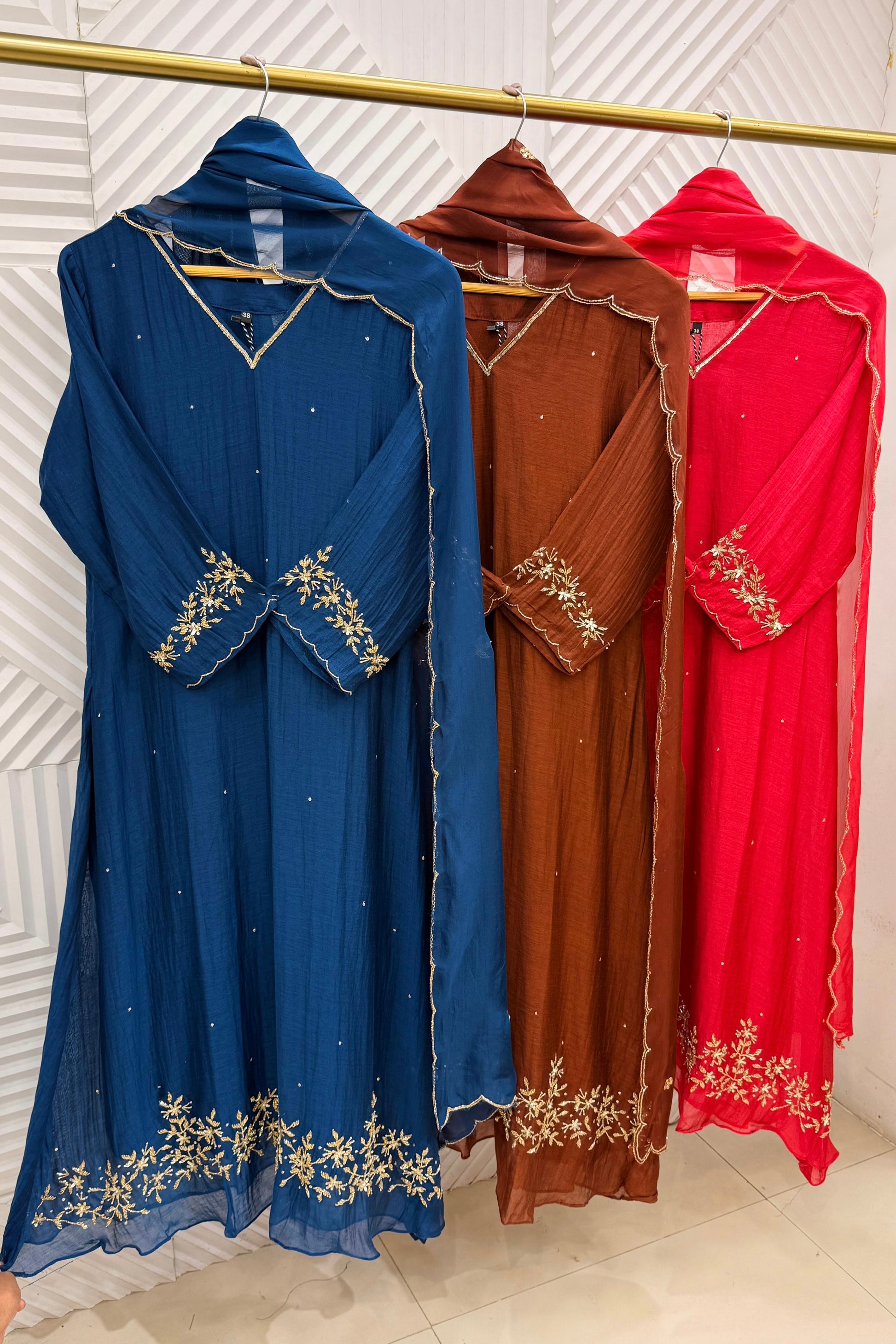 ✨”Samilsha - Premium Mul Chanderi A-Line Kurta Set