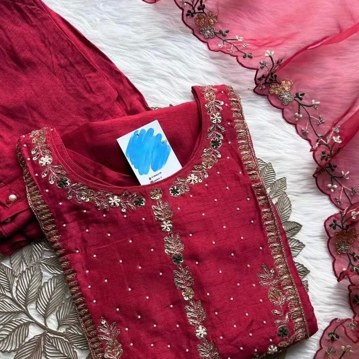 “ALKA” A very beautiful piece with zardozi & zari handwork set