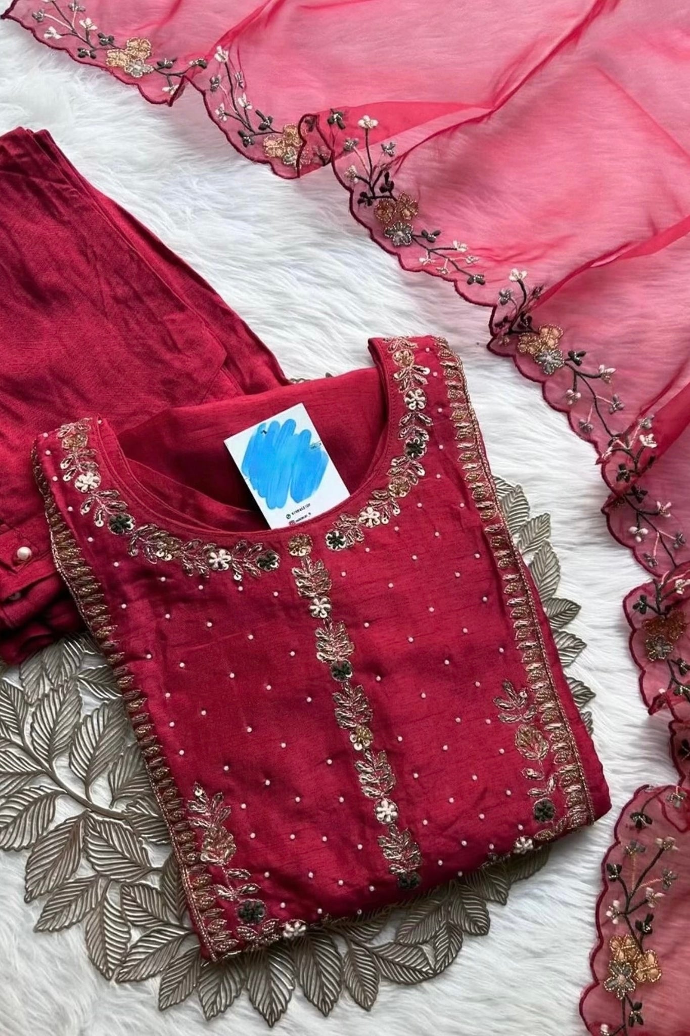 “ALKA” A very beautiful piece with zardozi & zari handwork set