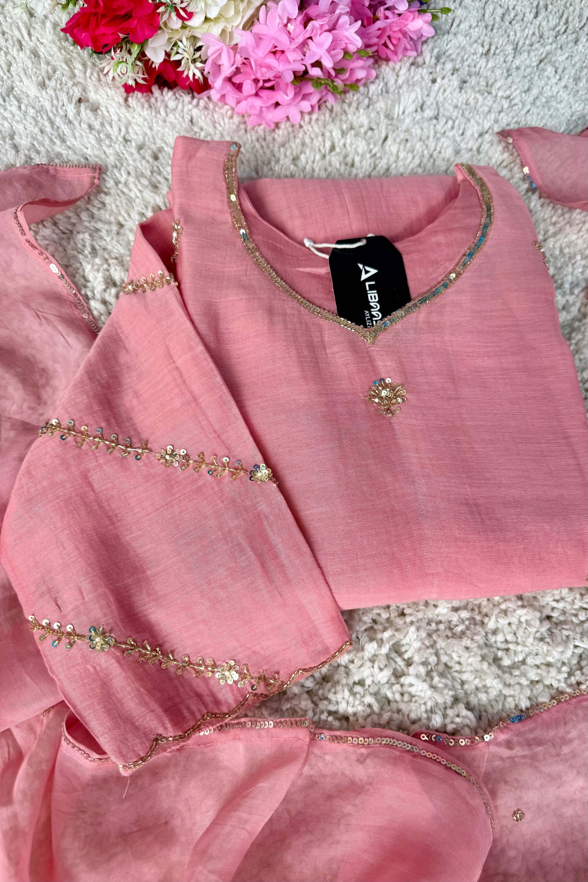 ✨”Unique- Party Wear Mul Chanderi A Line Kurta set 🛍️