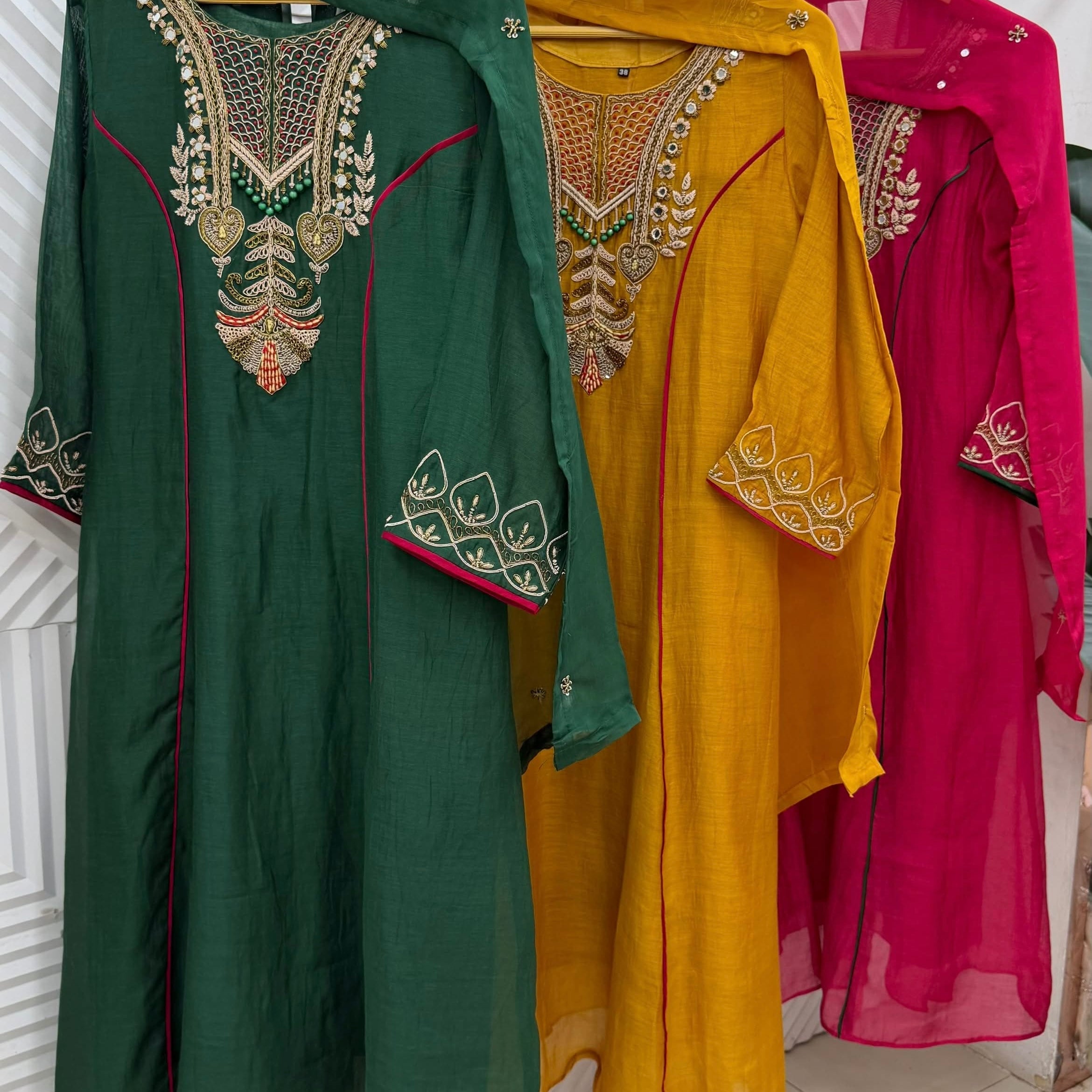 ✨Swity - Premium Mul Chanderi A-Line Anarkali Kurta set