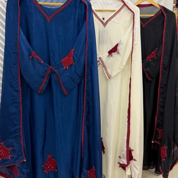 ✨Ay07- Pre Book Premium Ho Silk Resham Work A Line Suit