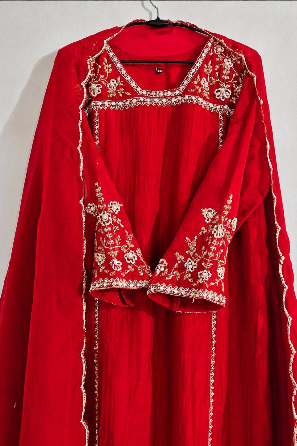 Roshni - Premium Red Mul Chanderi A Line Kurta Set ✨