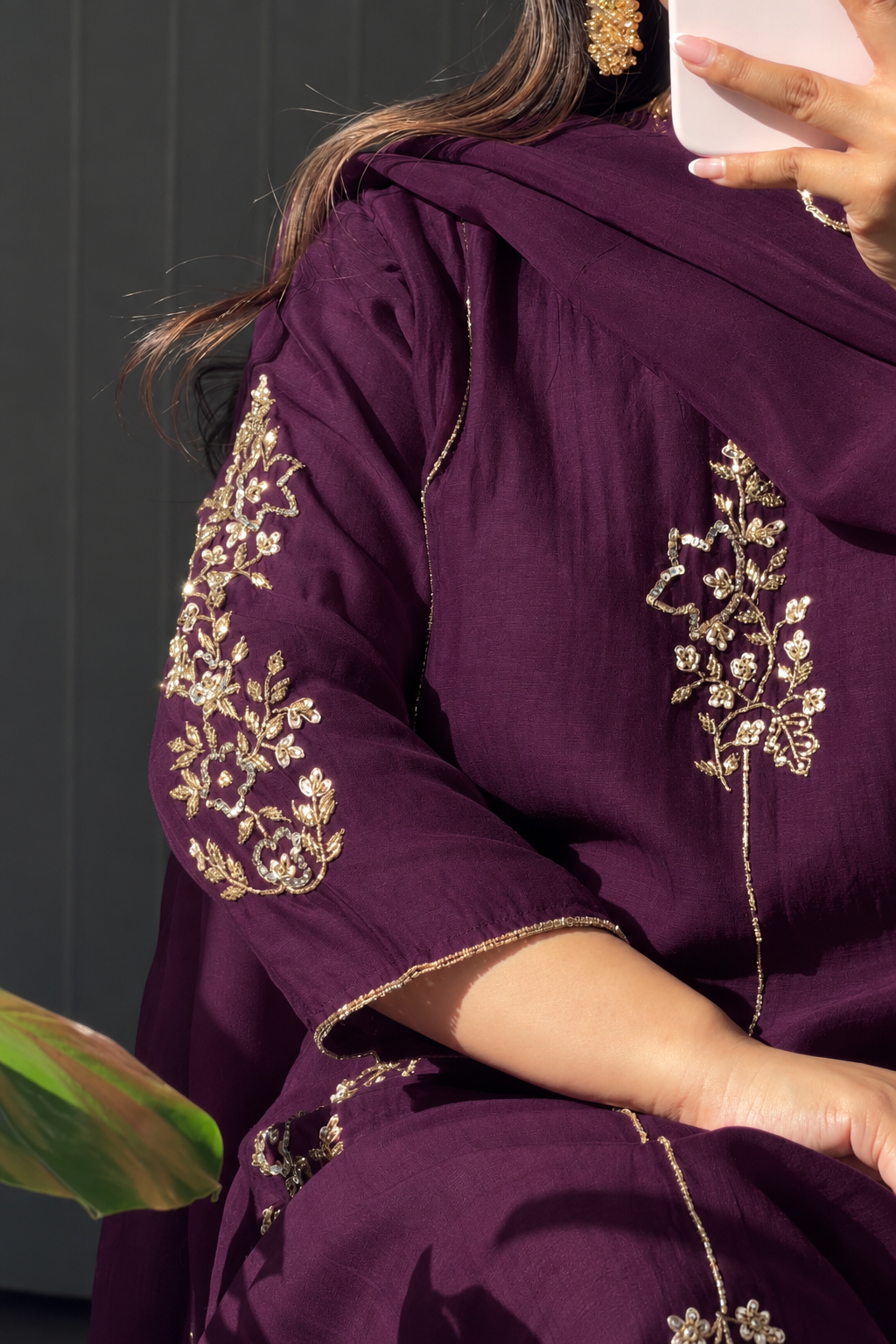 ✨Rida - Pre Book Premium Purple Mul Chanderi A-Line Kurta Set