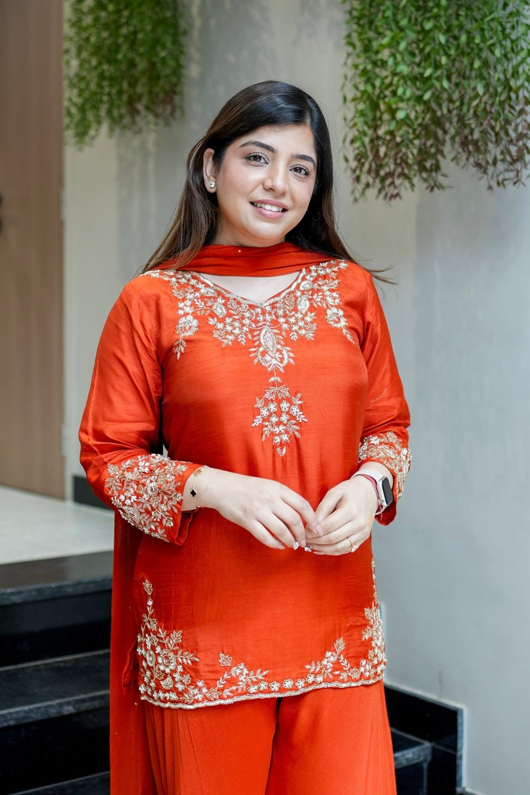 “Garara” Partywear special Dola Silk heavy Handworked Kurta Garara Set
