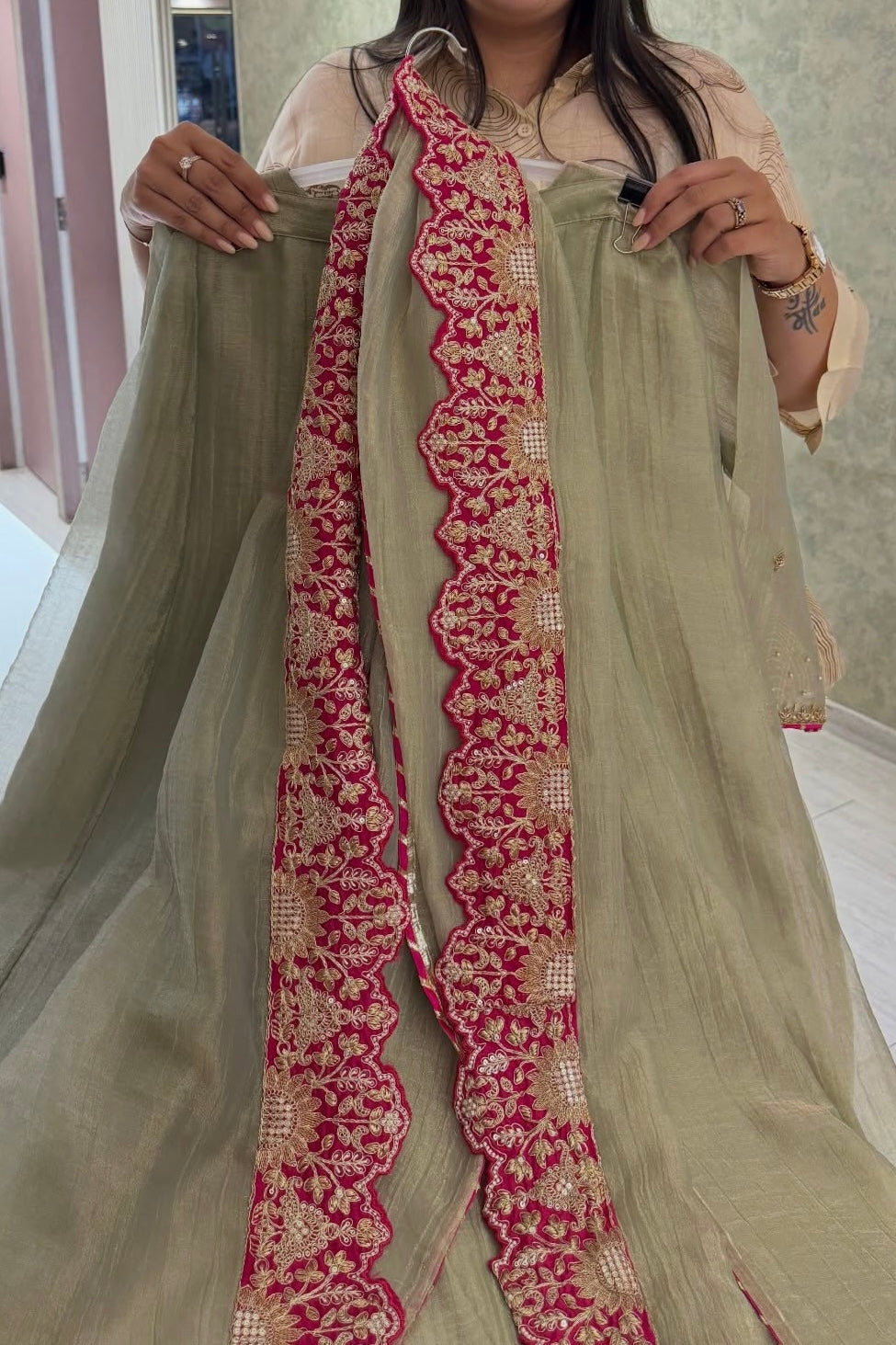✨Veloura– Premium Tissue Angrakha Kurta Set