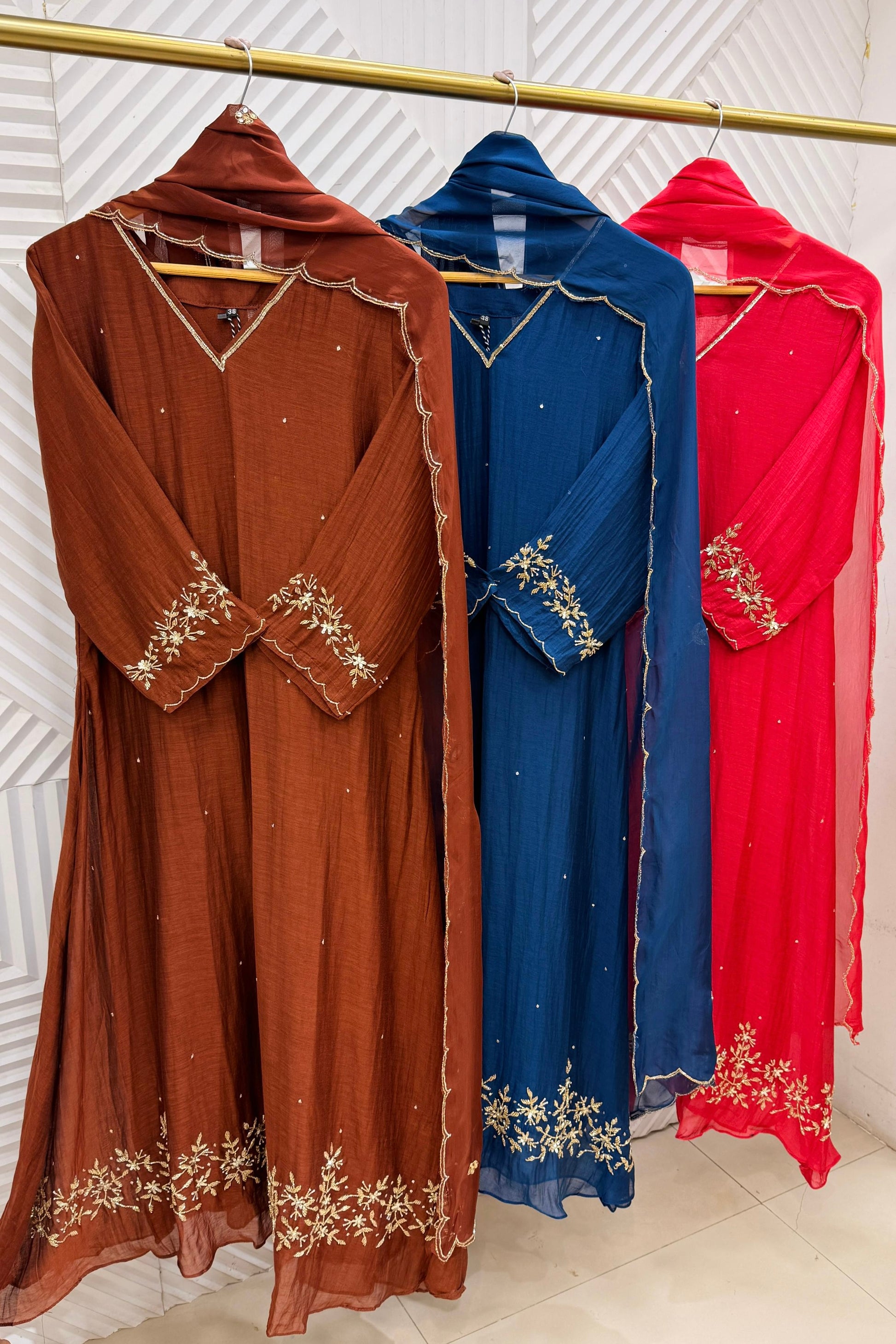 ✨”Samilsha - Premium Mul Chanderi A-Line Kurta Set
