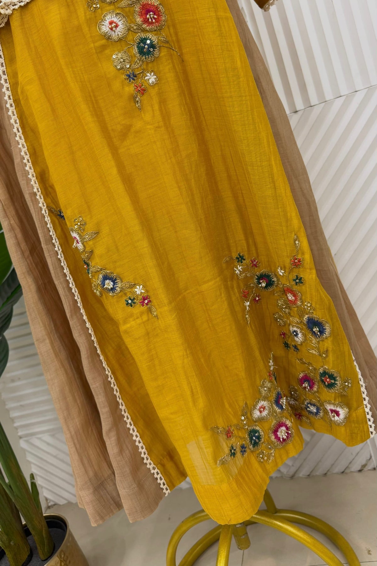 ✨Hope - Diwali Special Mul Chanderi A-Line Kurta set