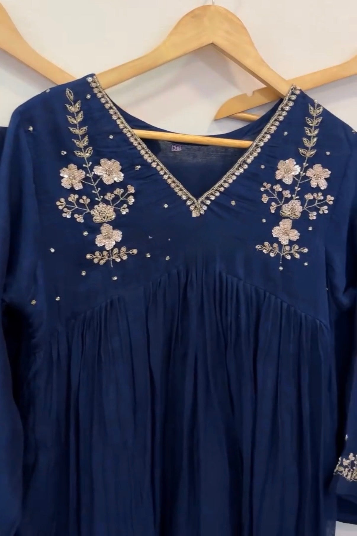 🛍️”Melody –  Premium Blue Banarsi Mul Chanderi Anarkali Suit l💫